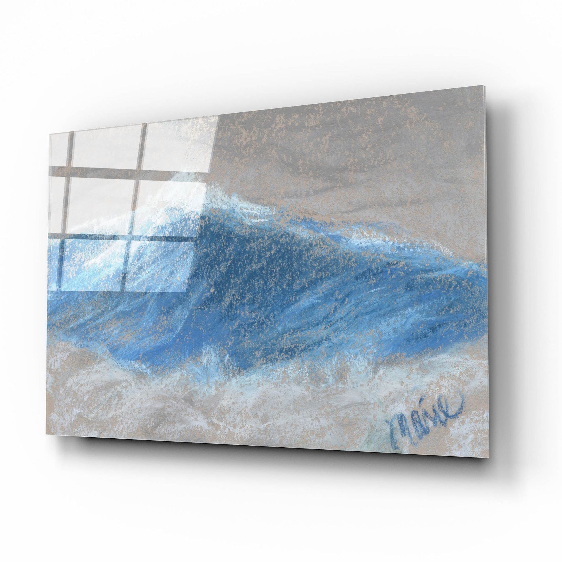 Epic Art 'Wave Portrait No. 87' by Marie Marfia Fine Art, Acrylic Glass Wall Art,16x12