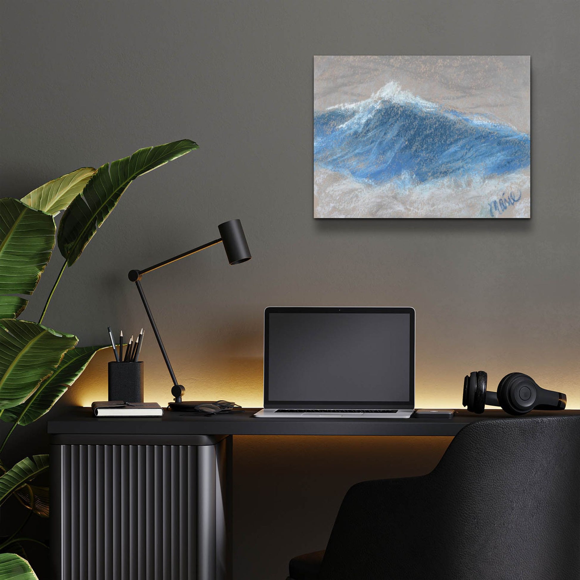 Epic Art 'Wave Portrait No. 87' by Marie Marfia Fine Art, Acrylic Glass Wall Art,16x12