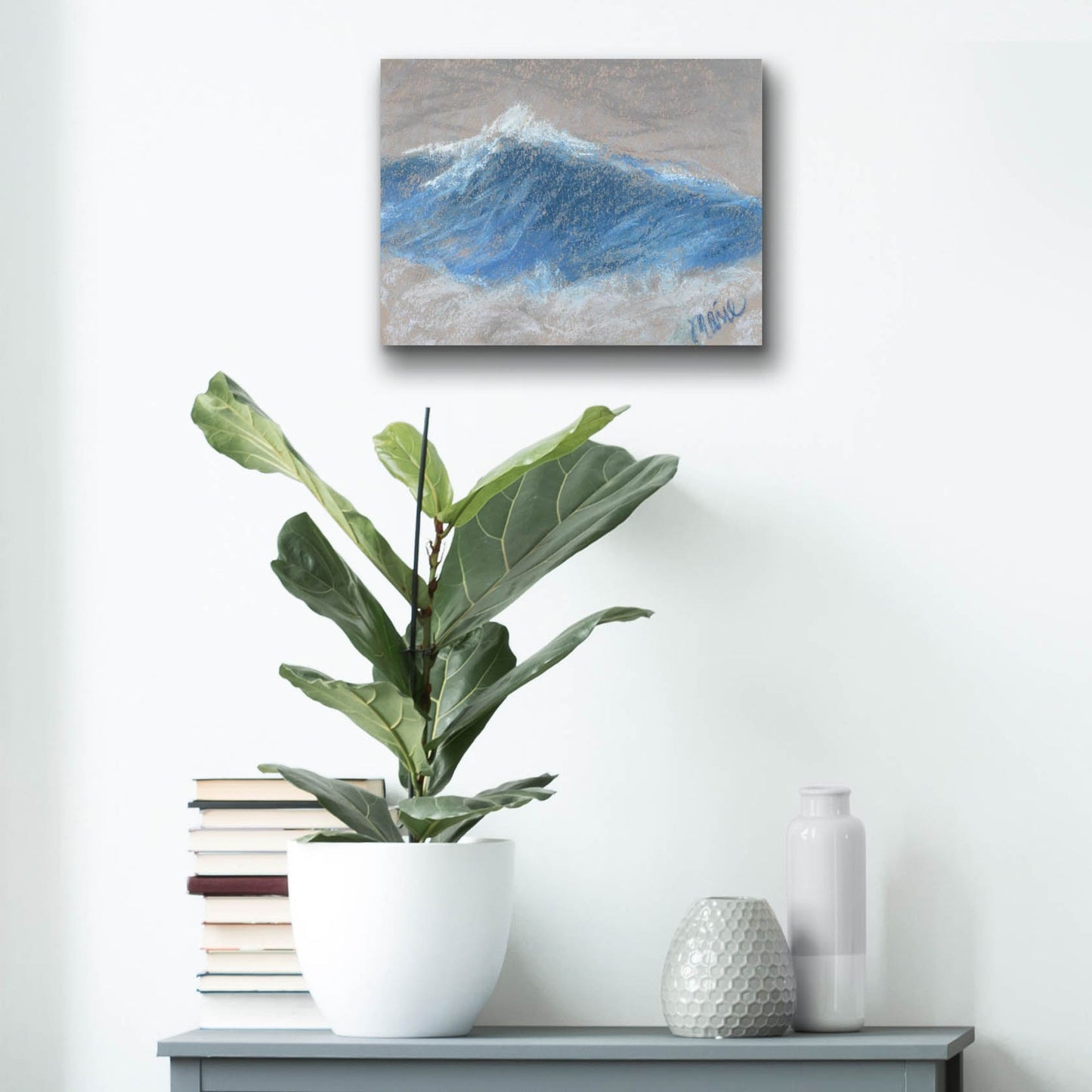 Epic Art 'Wave Portrait No. 87' by Marie Marfia Fine Art, Acrylic Glass Wall Art,16x12