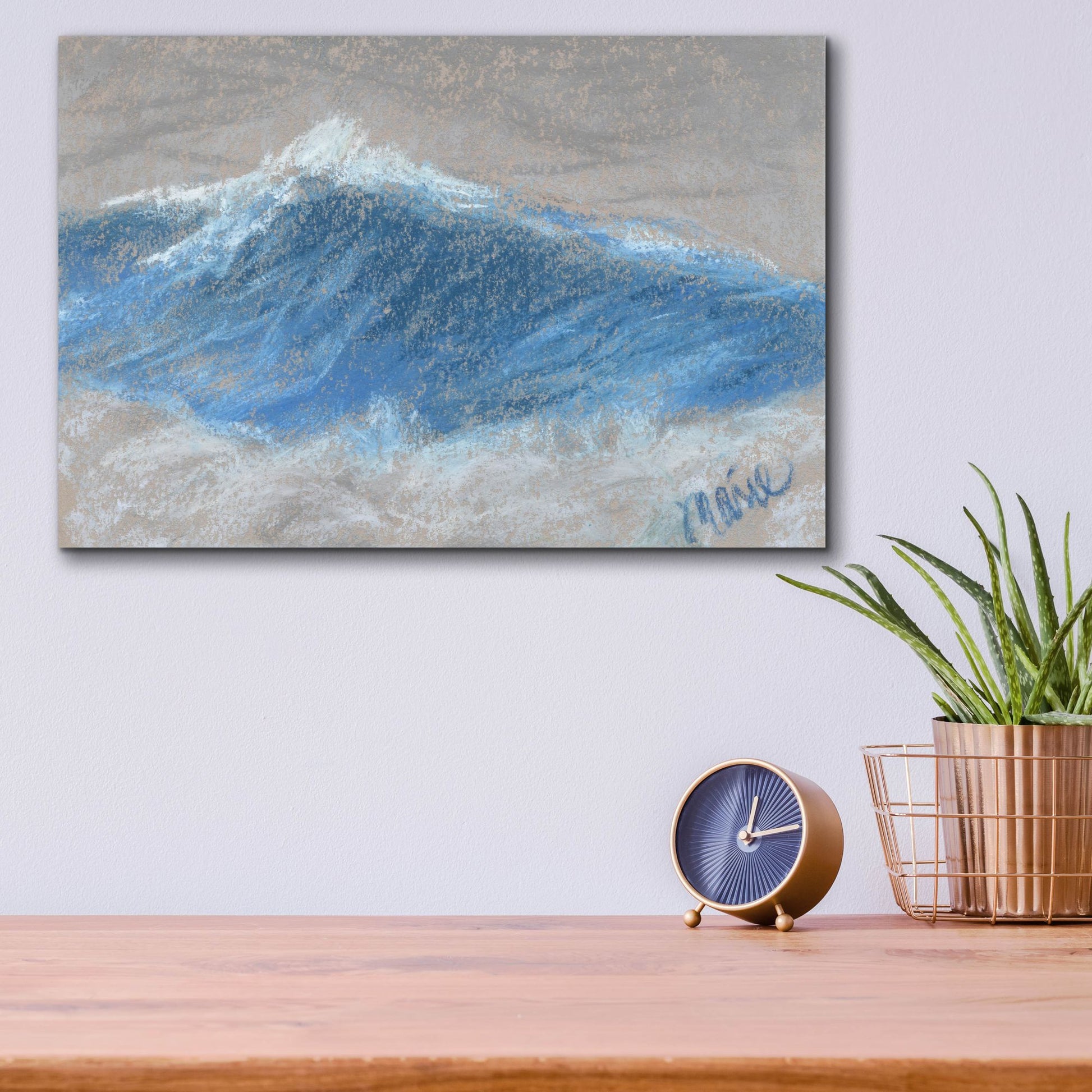 Epic Art 'Wave Portrait No. 87' by Marie Marfia Fine Art, Acrylic Glass Wall Art,16x12