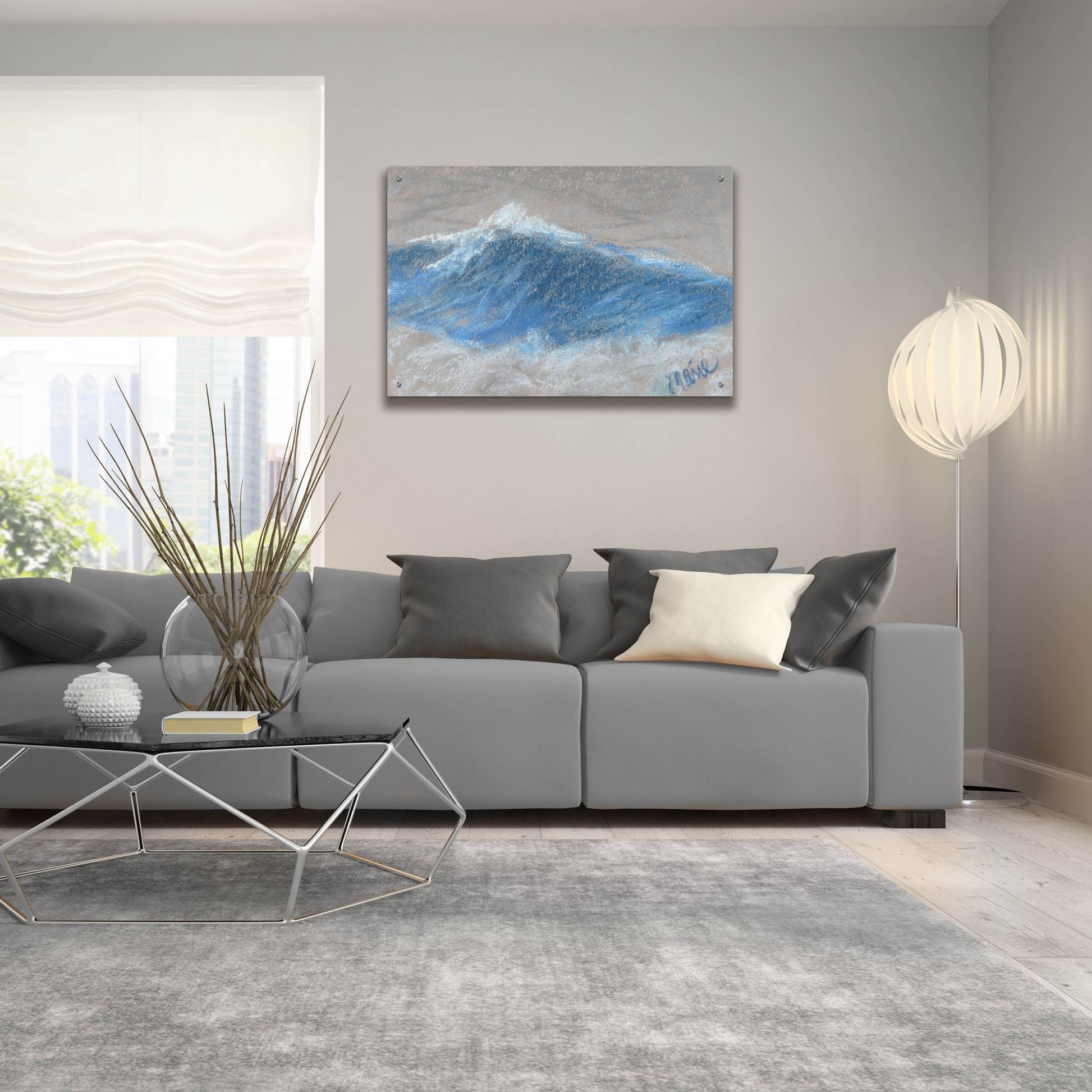 Epic Art 'Wave Portrait No. 87' by Marie Marfia Fine Art, Acrylic Glass Wall Art,36x24
