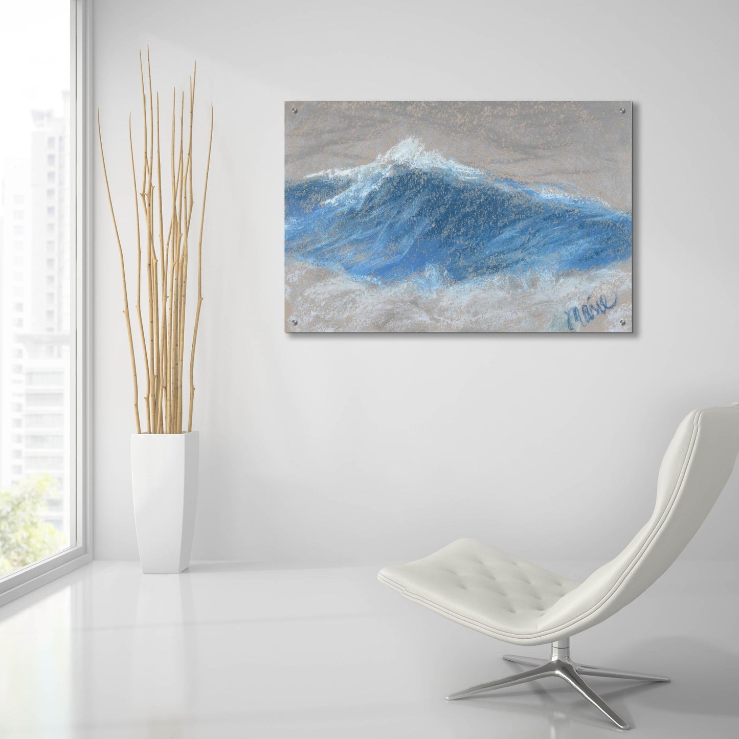 Epic Art 'Wave Portrait No. 87' by Marie Marfia Fine Art, Acrylic Glass Wall Art,36x24