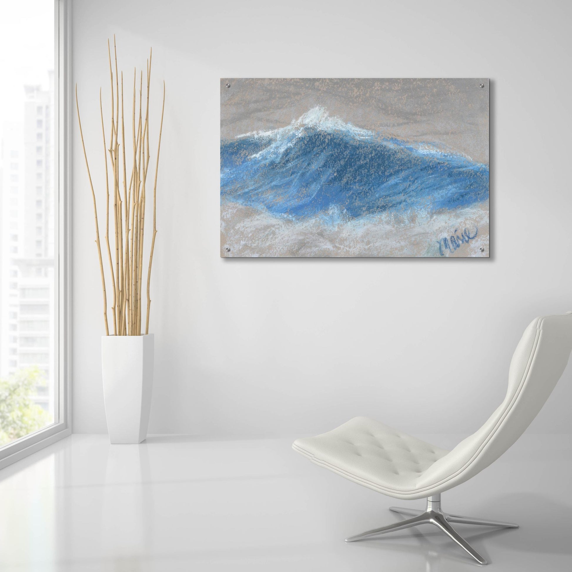Epic Art 'Wave Portrait No. 87' by Marie Marfia Fine Art, Acrylic Glass Wall Art,36x24