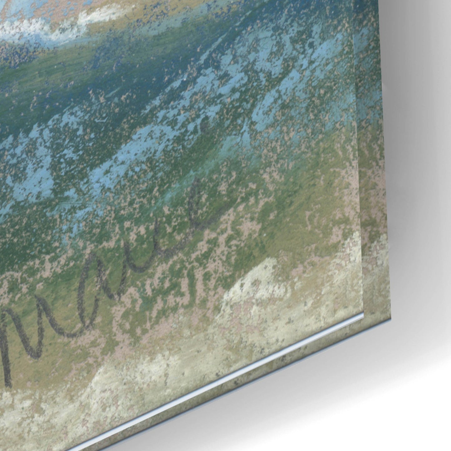 Epic Art 'Blue and Green' by Marie Marfia Fine Art, Acrylic Glass Wall Art,24x16