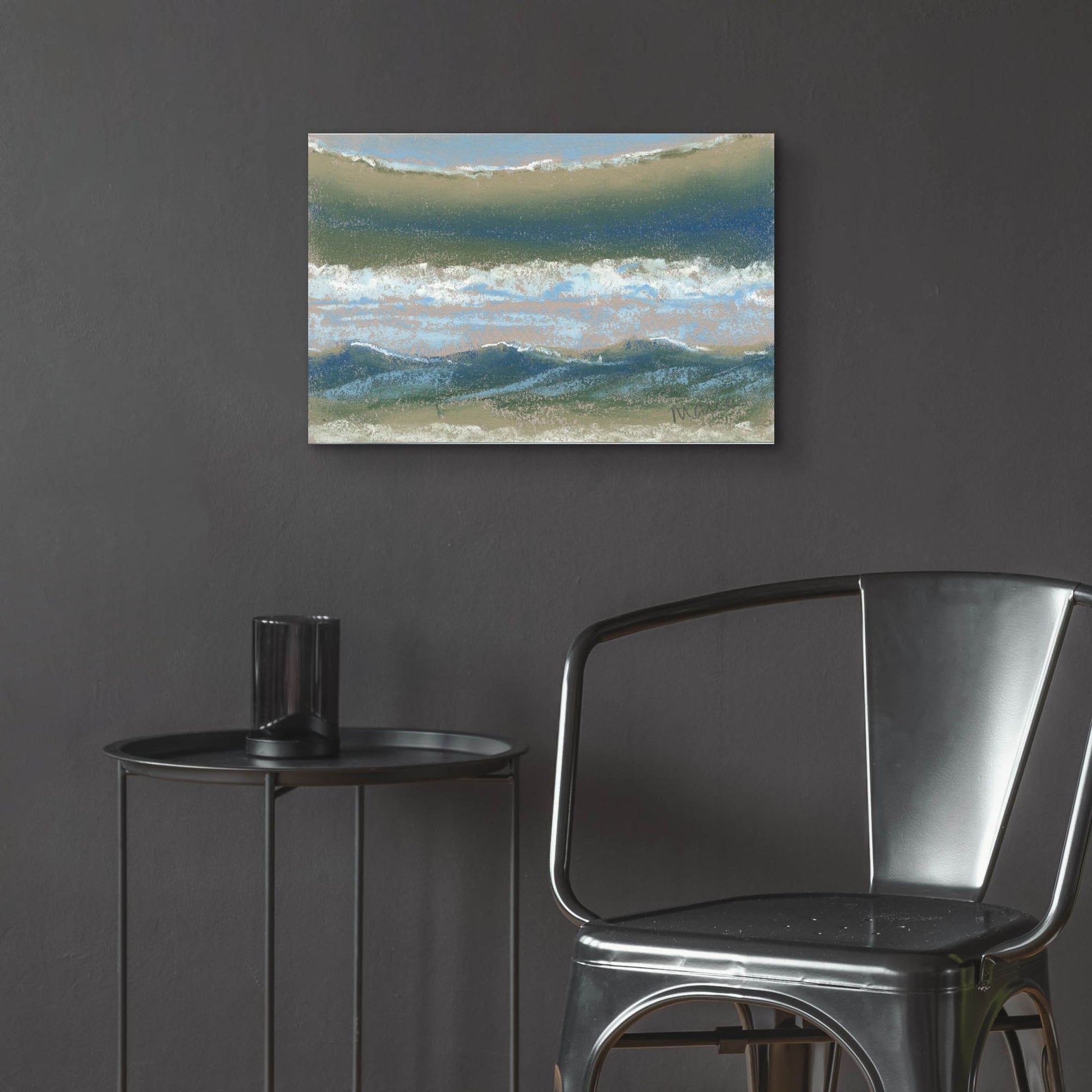 Epic Art 'Blue and Green' by Marie Marfia Fine Art, Acrylic Glass Wall Art,24x16