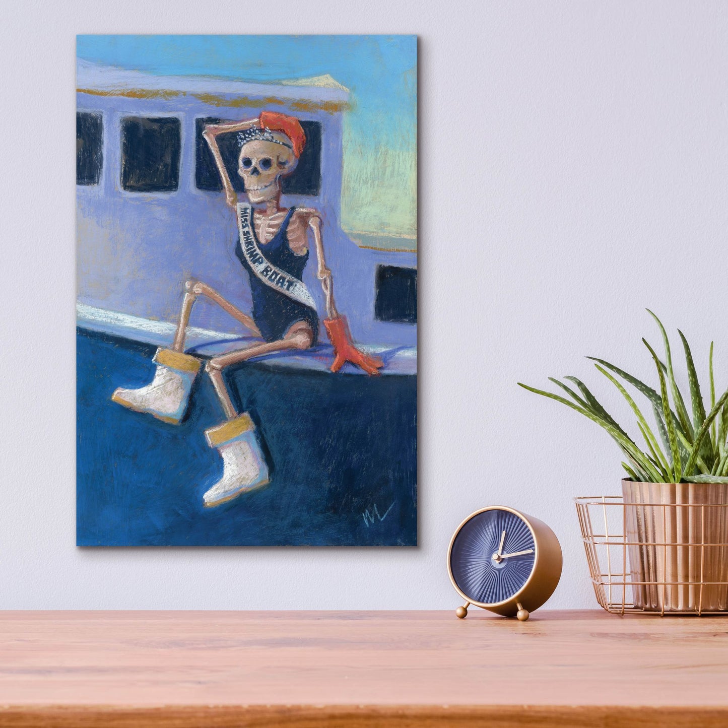 Epic Art 'Miss Shrimp Boat' by Marie Marfia Fine Art, Acrylic Glass Wall Art,12x16