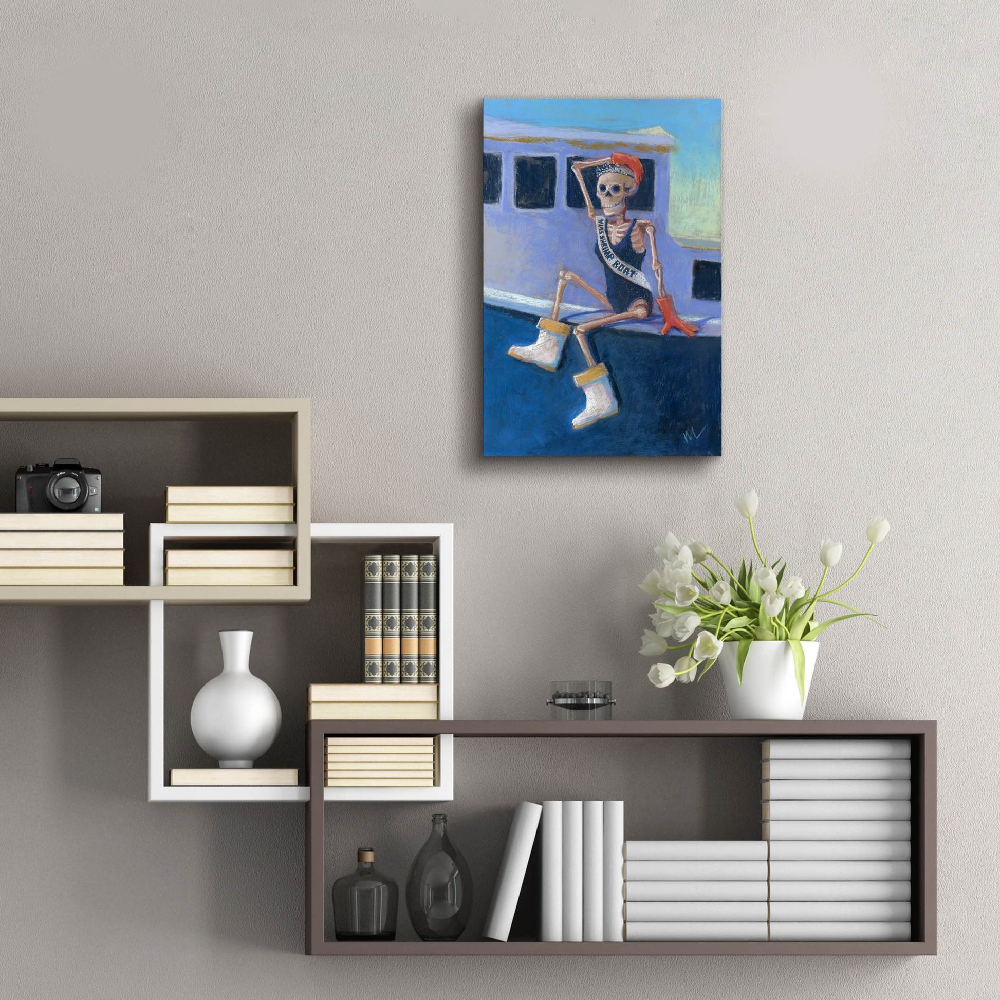 Epic Art 'Miss Shrimp Boat' by Marie Marfia Fine Art, Acrylic Glass Wall Art,16x24