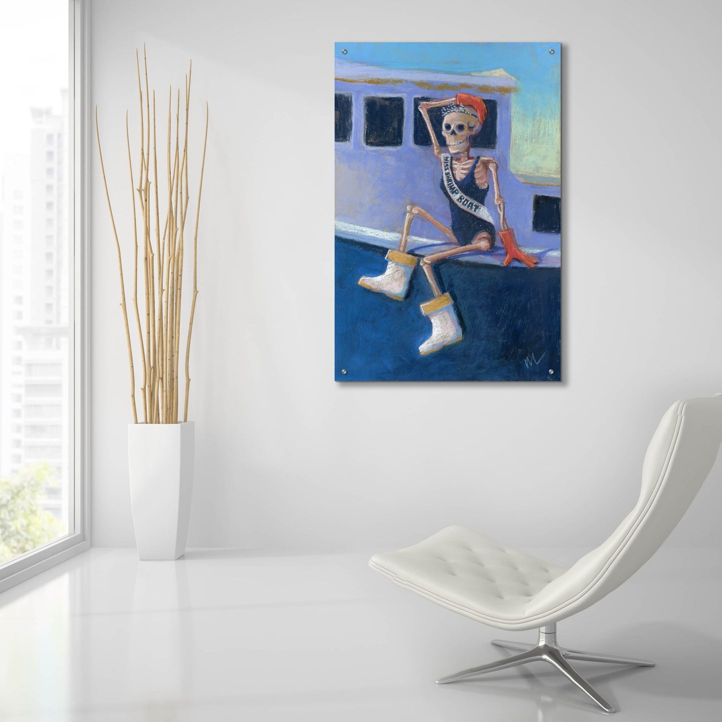 Epic Art 'Miss Shrimp Boat' by Marie Marfia Fine Art, Acrylic Glass Wall Art,24x36