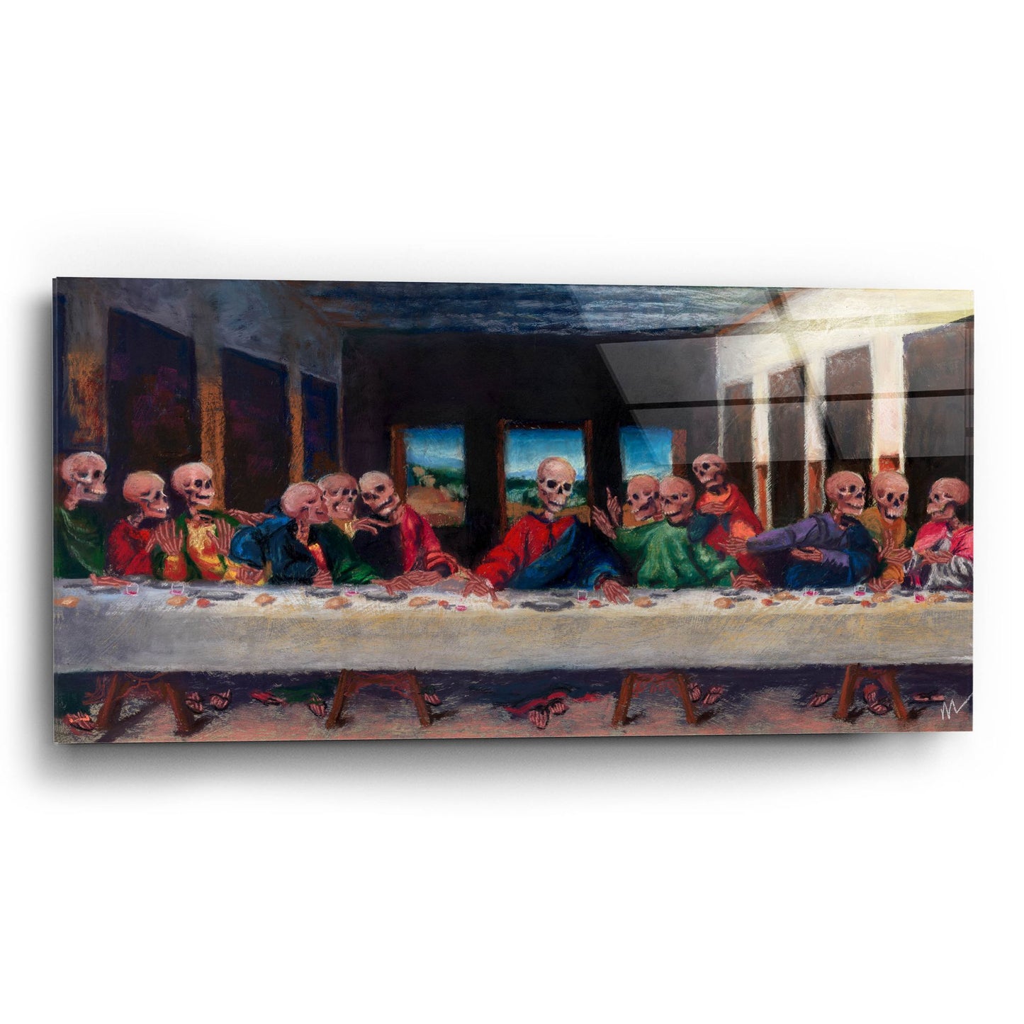 Epic Art 'The Very Last Supper' by Marie Marfia Fine Art, Acrylic Glass Wall Art,24x12