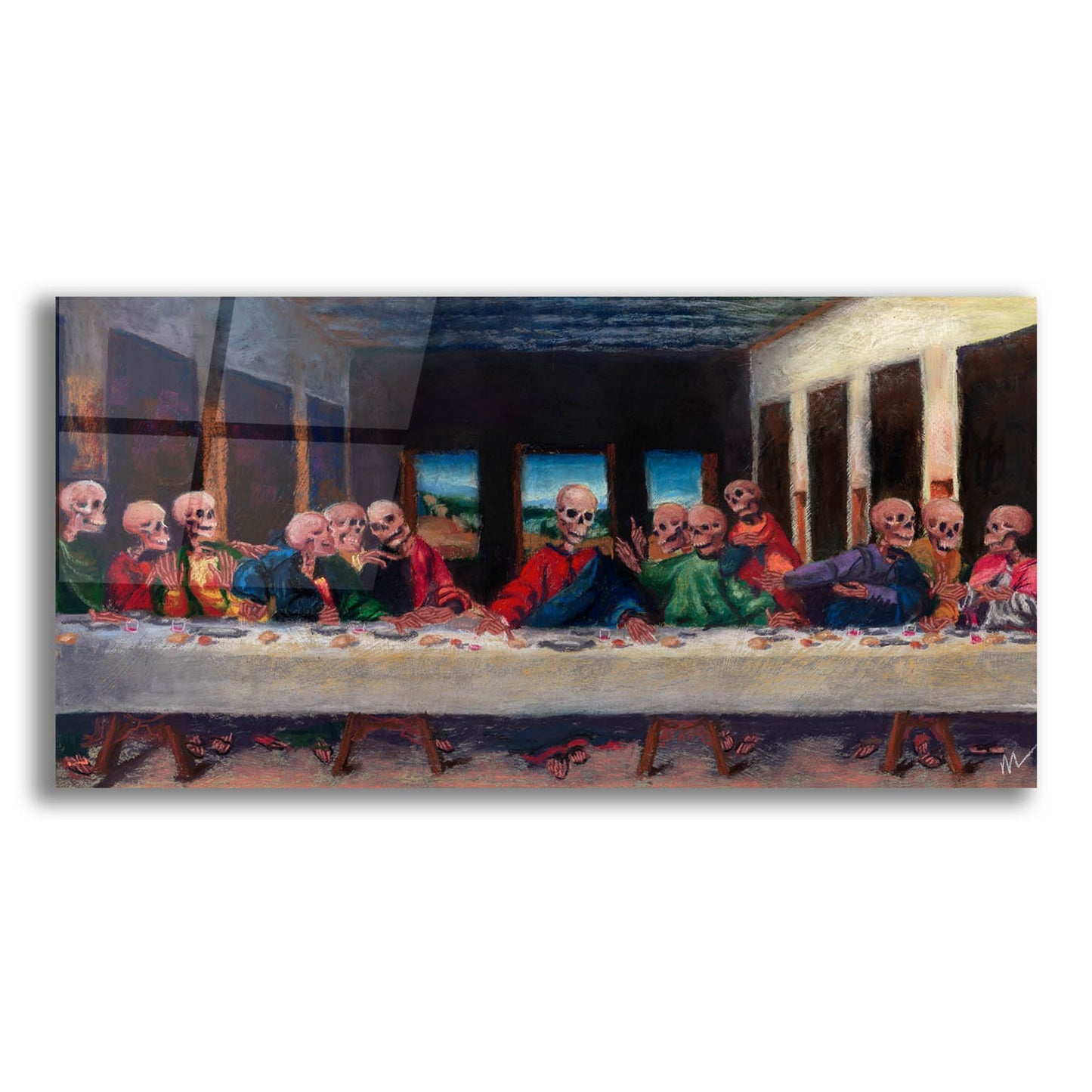 Epic Art 'The Very Last Supper' by Marie Marfia Fine Art, Acrylic Glass Wall Art,24x12