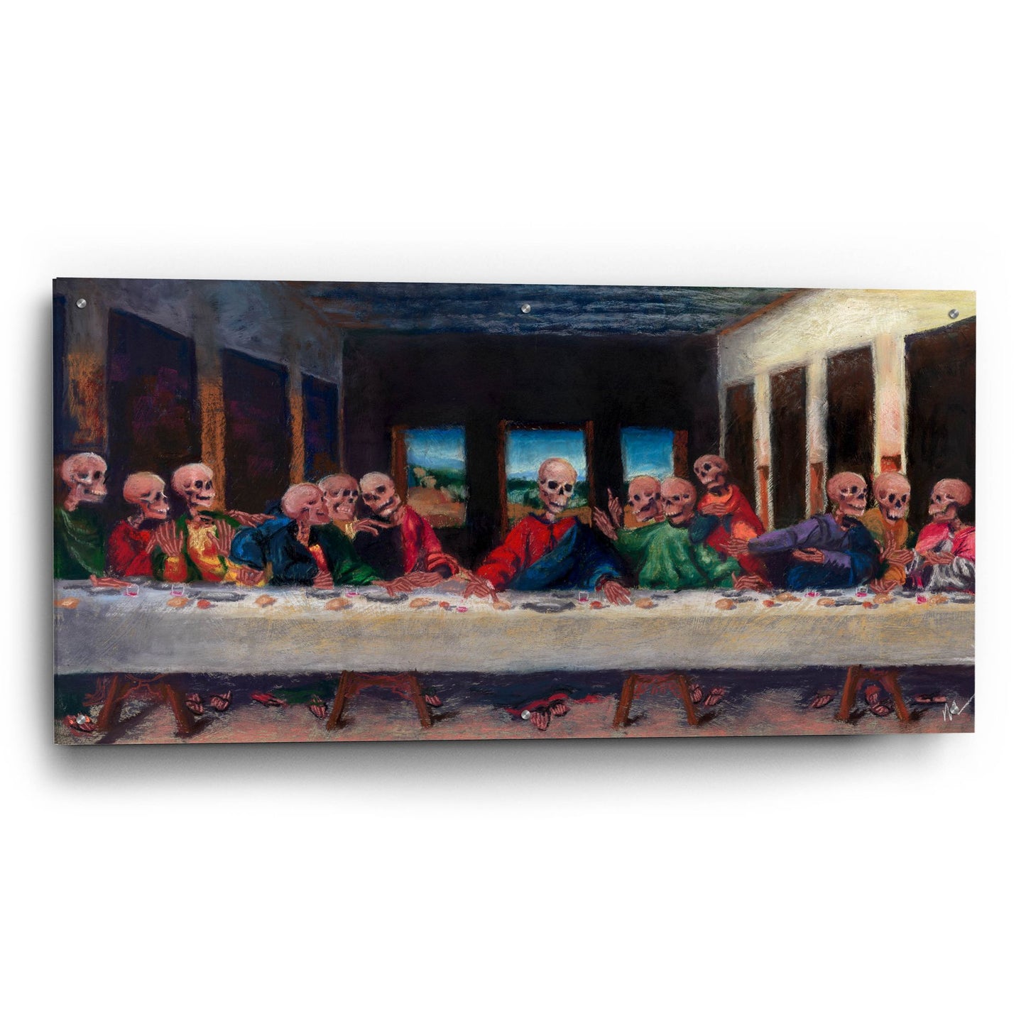 Epic Art 'The Very Last Supper' by Marie Marfia Fine Art, Acrylic Glass Wall Art,48x24