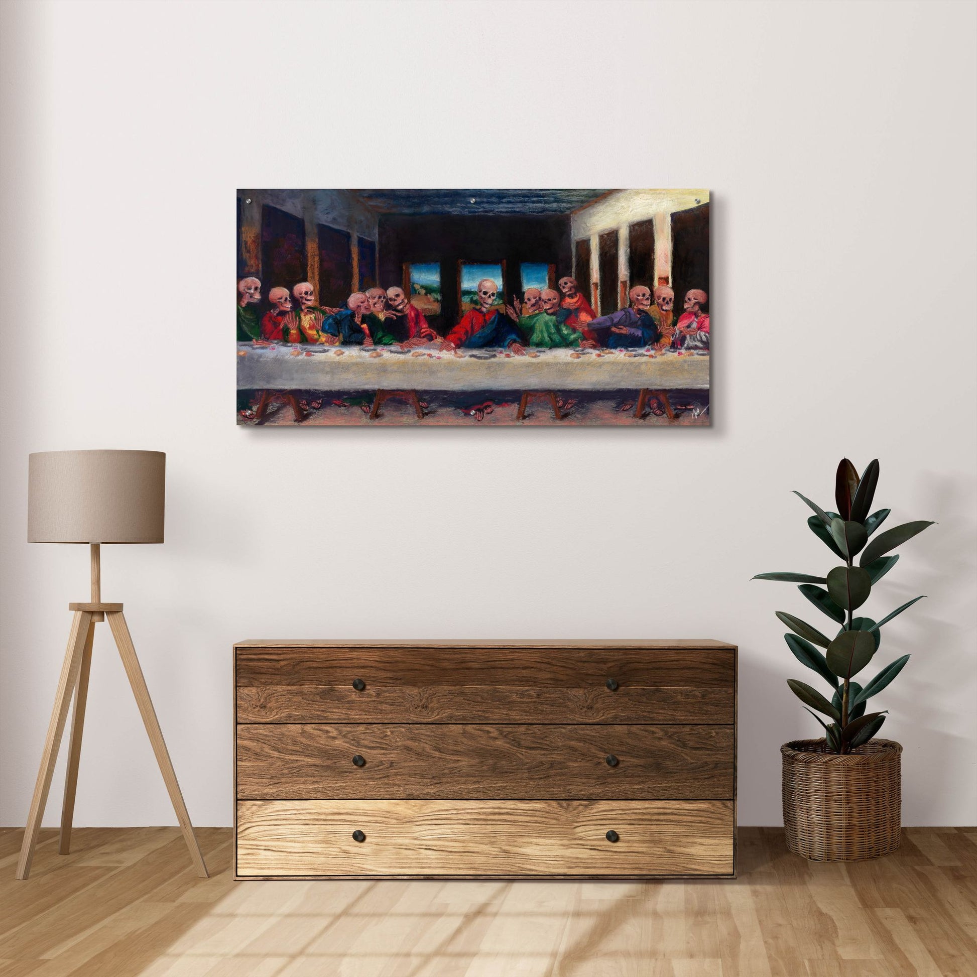 Epic Art 'The Very Last Supper' by Marie Marfia Fine Art, Acrylic Glass Wall Art,48x24