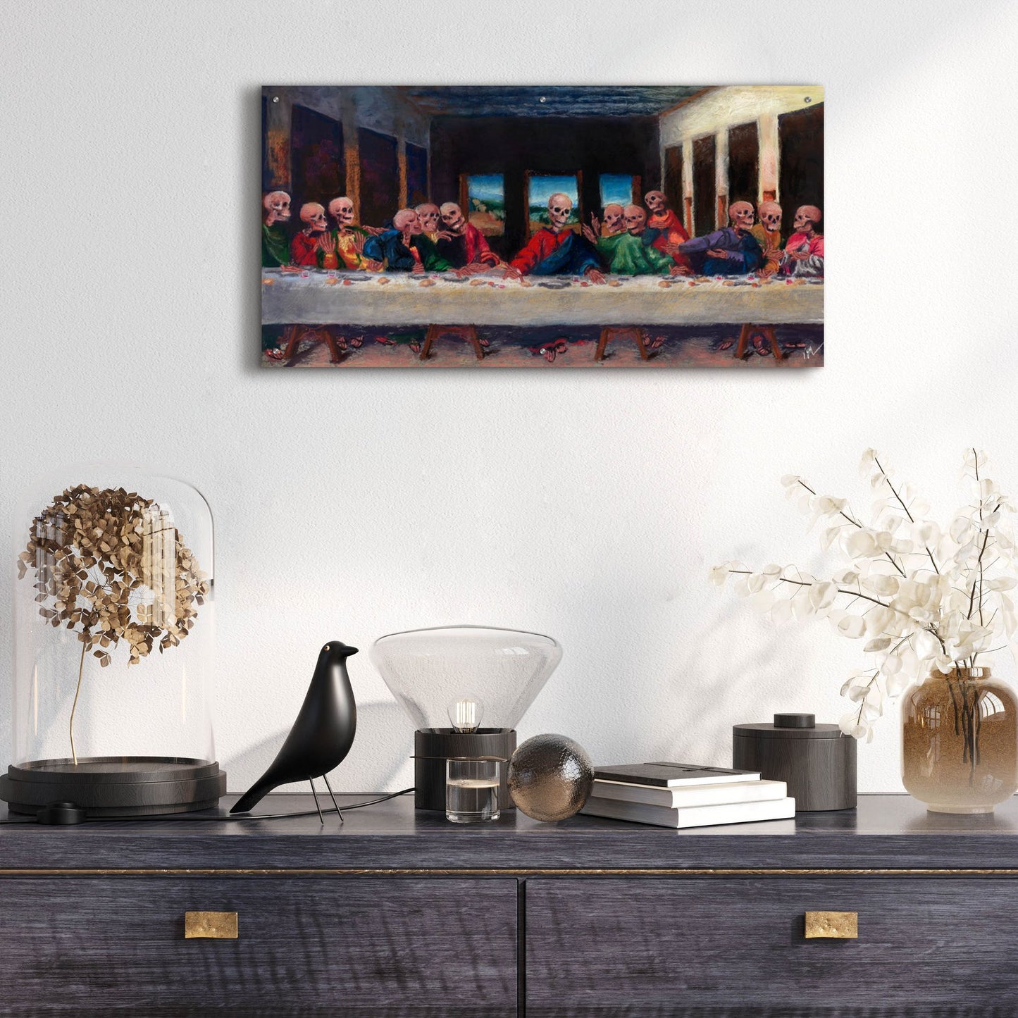 Epic Art 'The Very Last Supper' by Marie Marfia Fine Art, Acrylic Glass Wall Art,48x24