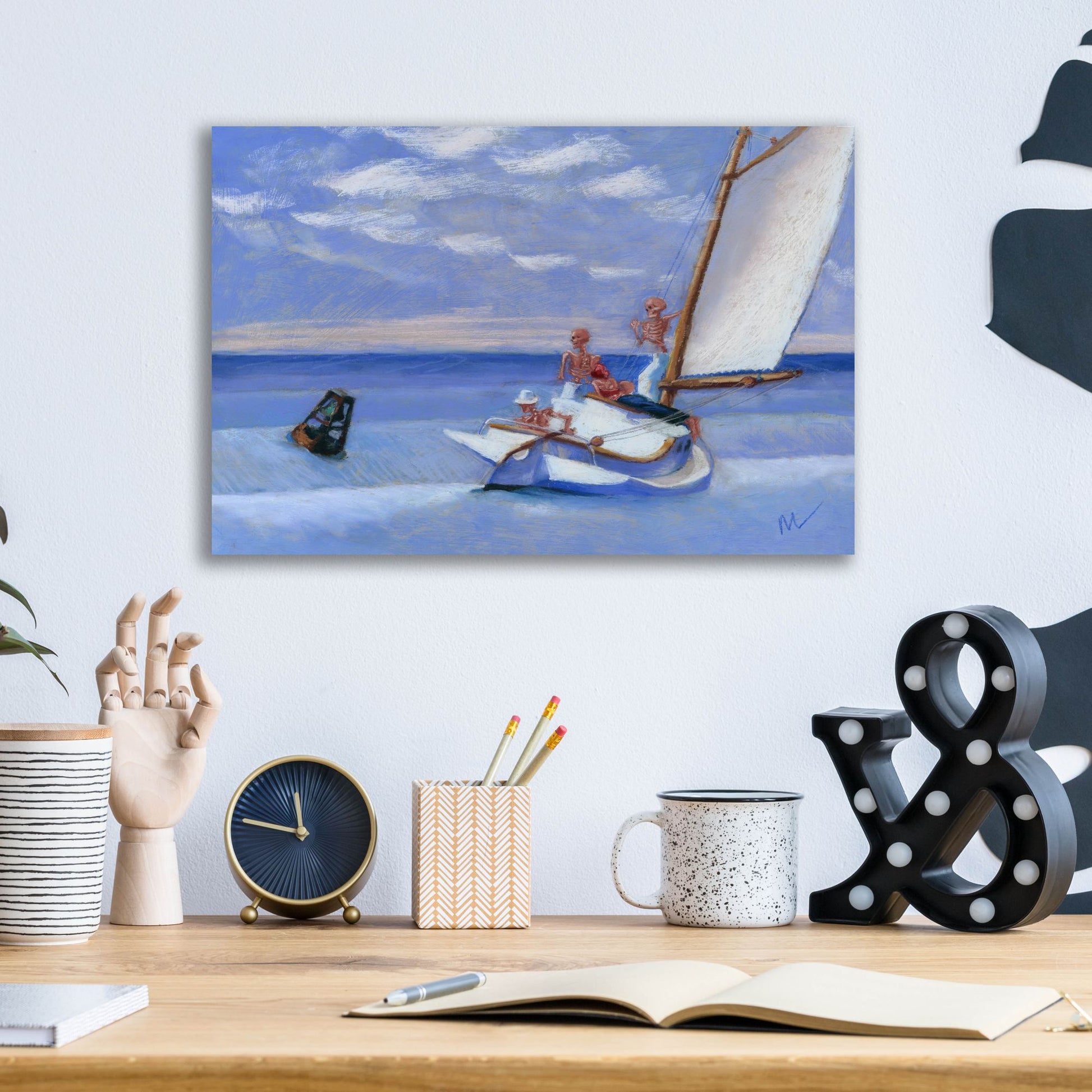Epic Art 'Ground Skel' by Marie Marfia Fine Art, Acrylic Glass Wall Art,16x12