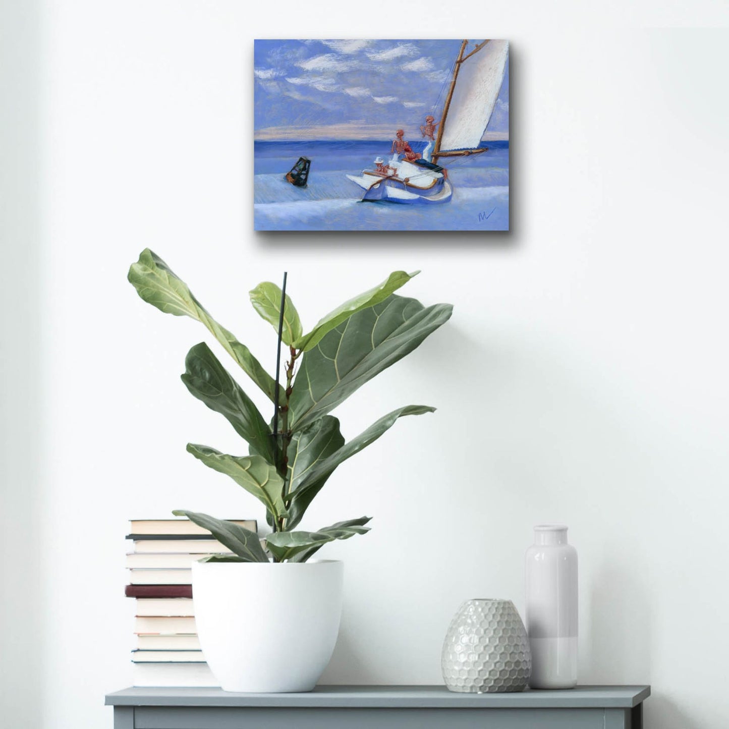Epic Art 'Ground Skel' by Marie Marfia Fine Art, Acrylic Glass Wall Art,16x12