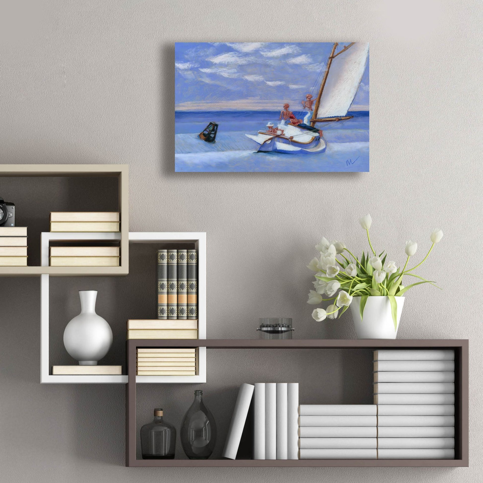 Epic Art 'Ground Skel' by Marie Marfia Fine Art, Acrylic Glass Wall Art,24x16