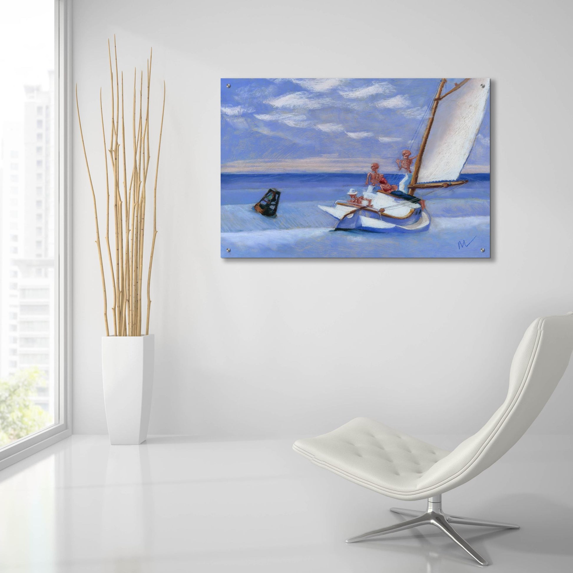 Epic Art 'Ground Skel' by Marie Marfia Fine Art, Acrylic Glass Wall Art,36x24
