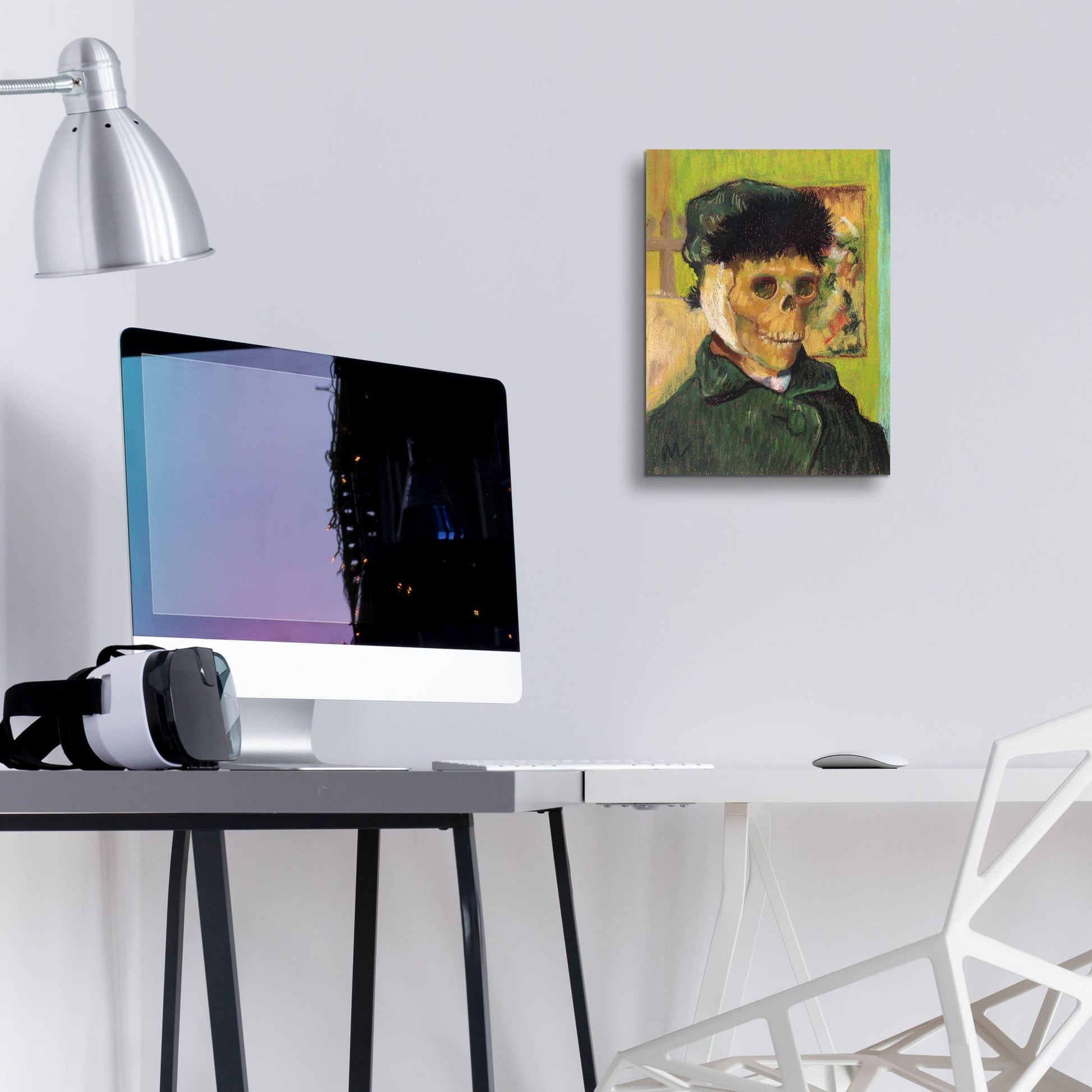 Epic Art 'Vincent Van Skelly' by Marie Marfia Fine Art, Acrylic Glass Wall Art,12x16