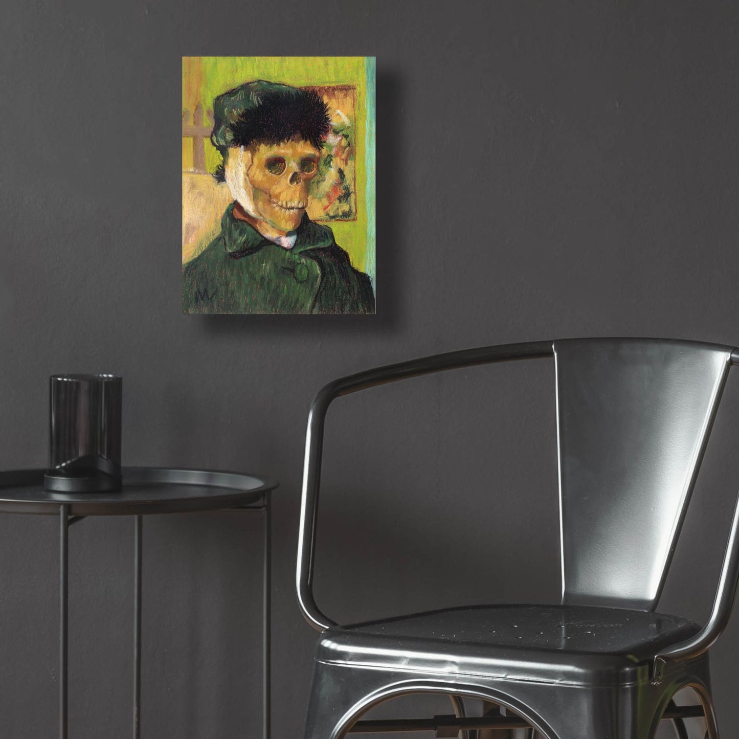 Epic Art 'Vincent Van Skelly' by Marie Marfia Fine Art, Acrylic Glass Wall Art,12x16