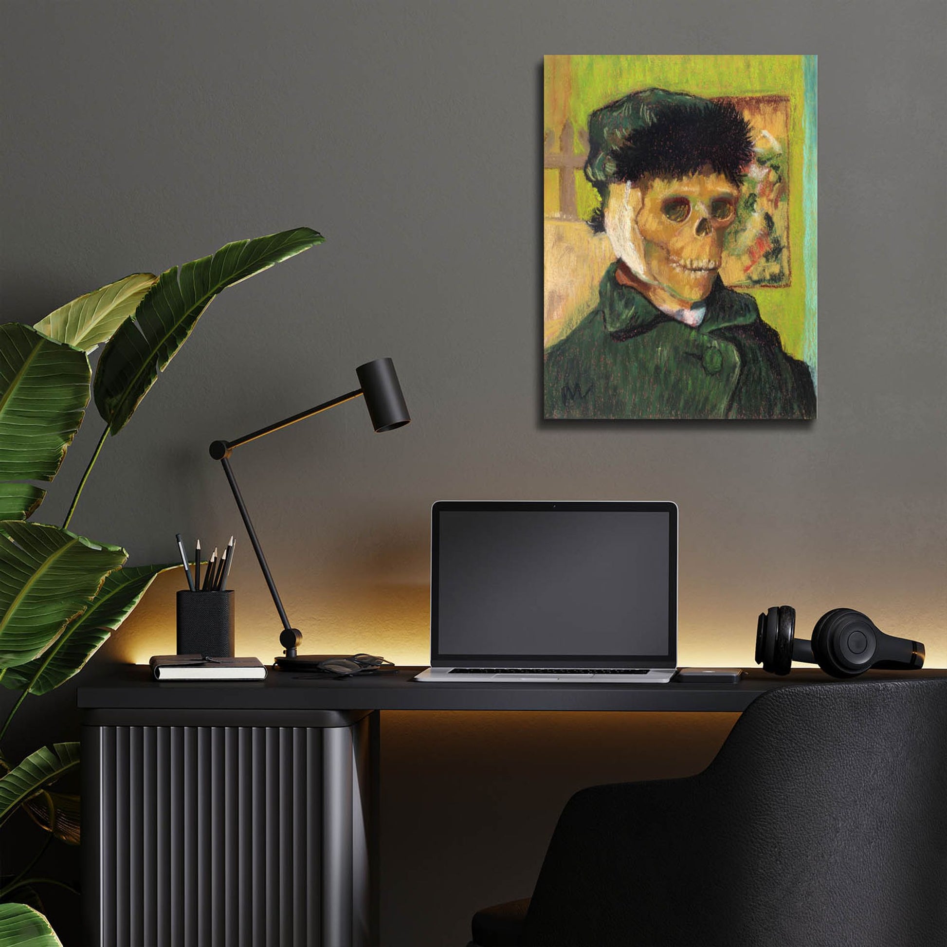 Epic Art 'Vincent Van Skelly' by Marie Marfia Fine Art, Acrylic Glass Wall Art,12x16