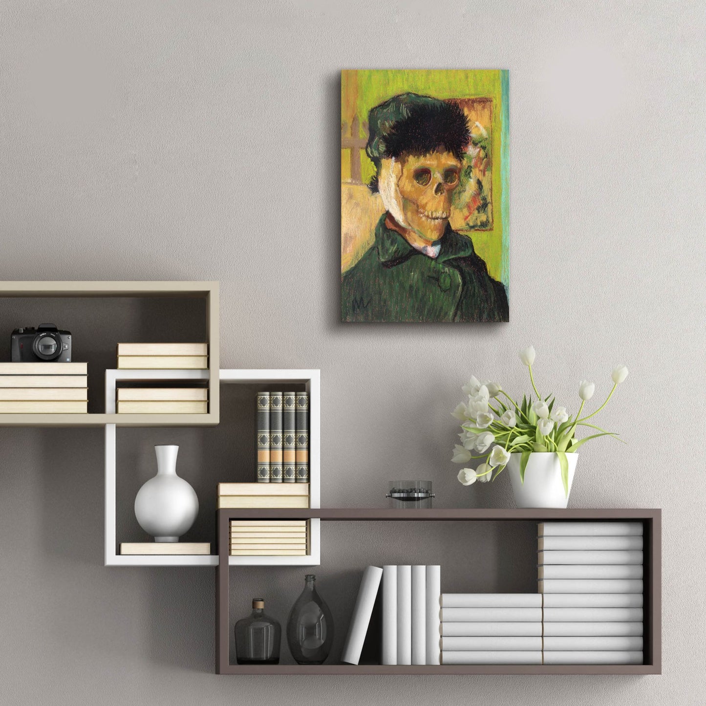 Epic Art 'Vincent Van Skelly' by Marie Marfia Fine Art, Acrylic Glass Wall Art,16x24