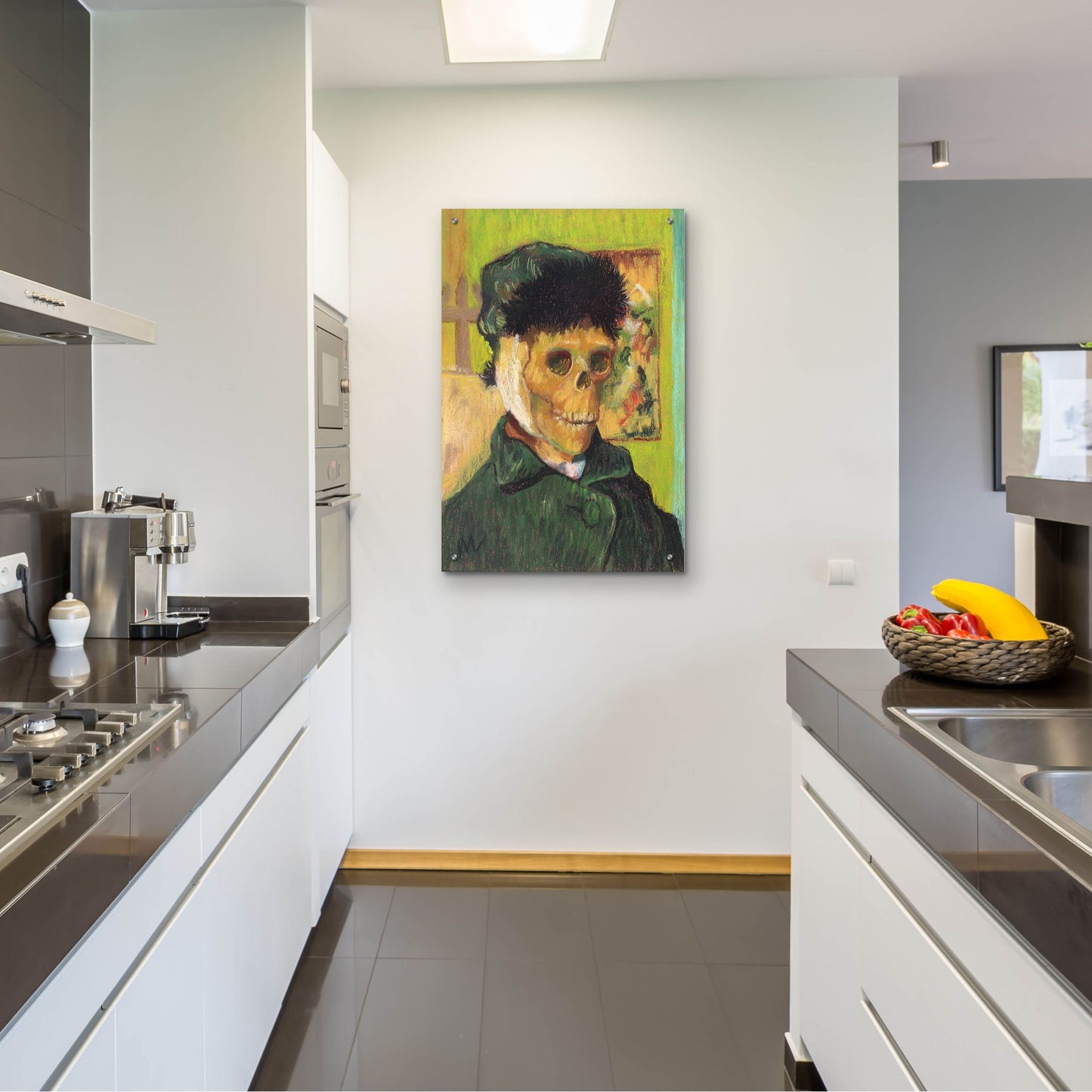 Epic Art 'Vincent Van Skelly' by Marie Marfia Fine Art, Acrylic Glass Wall Art,24x36