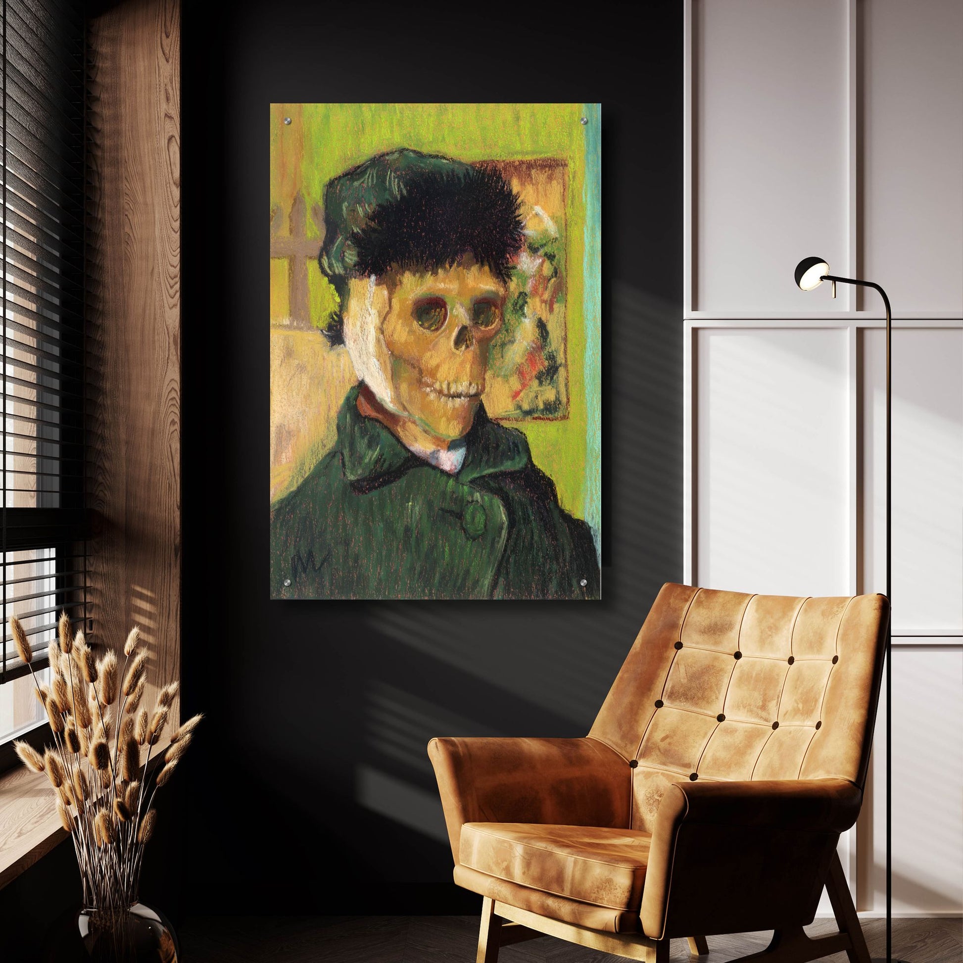 Epic Art 'Vincent Van Skelly' by Marie Marfia Fine Art, Acrylic Glass Wall Art,24x36