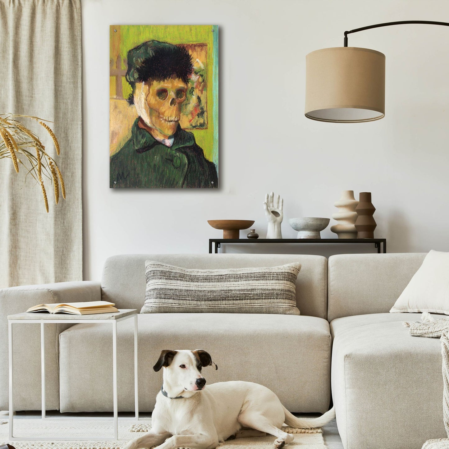 Epic Art 'Vincent Van Skelly' by Marie Marfia Fine Art, Acrylic Glass Wall Art,24x36