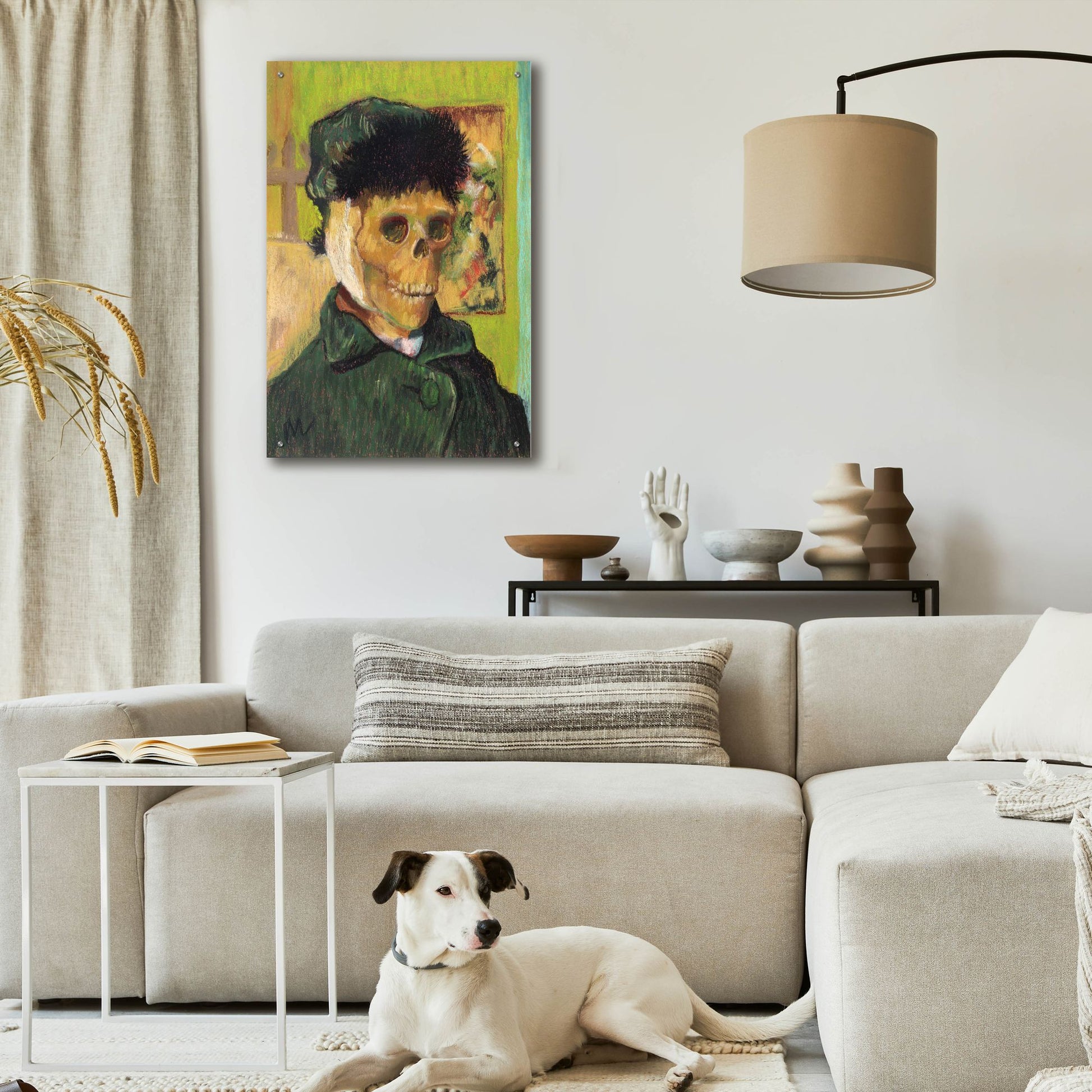 Epic Art 'Vincent Van Skelly' by Marie Marfia Fine Art, Acrylic Glass Wall Art,24x36