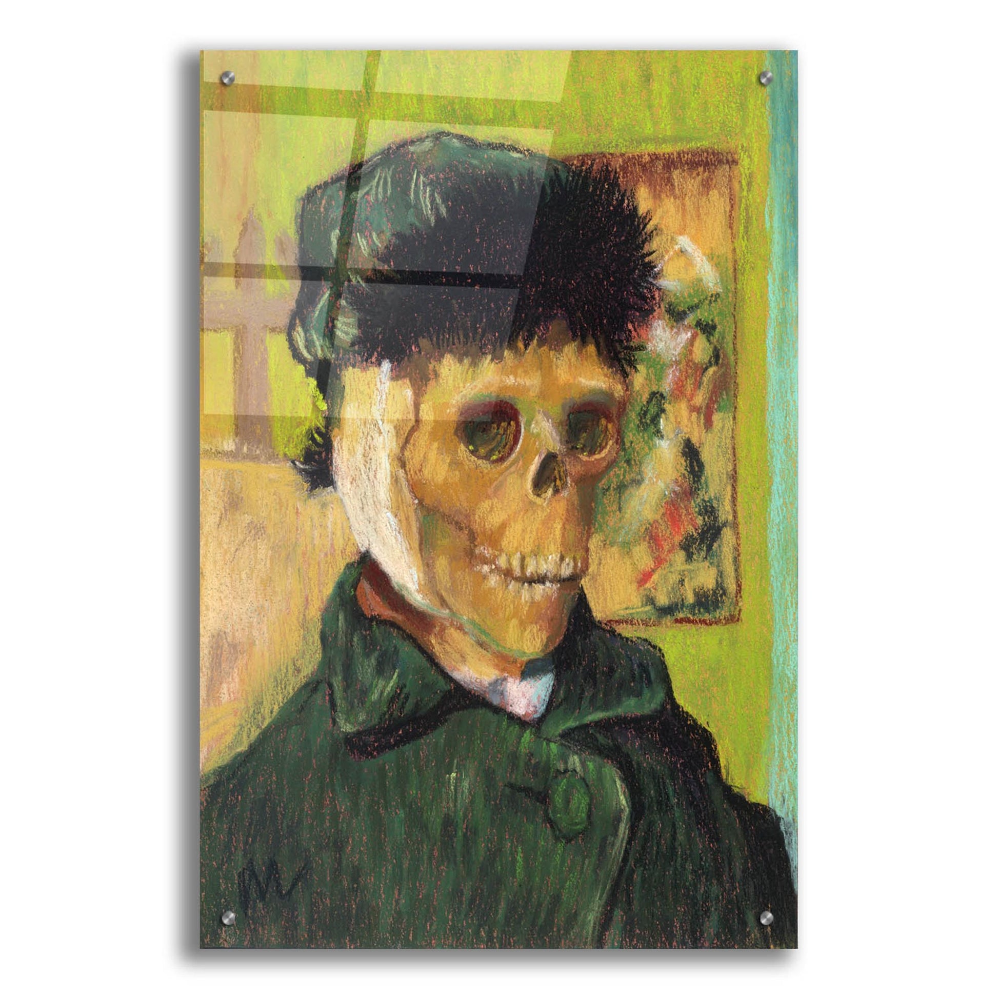 Epic Art 'Vincent Van Skelly' by Marie Marfia Fine Art, Acrylic Glass Wall Art,24x36
