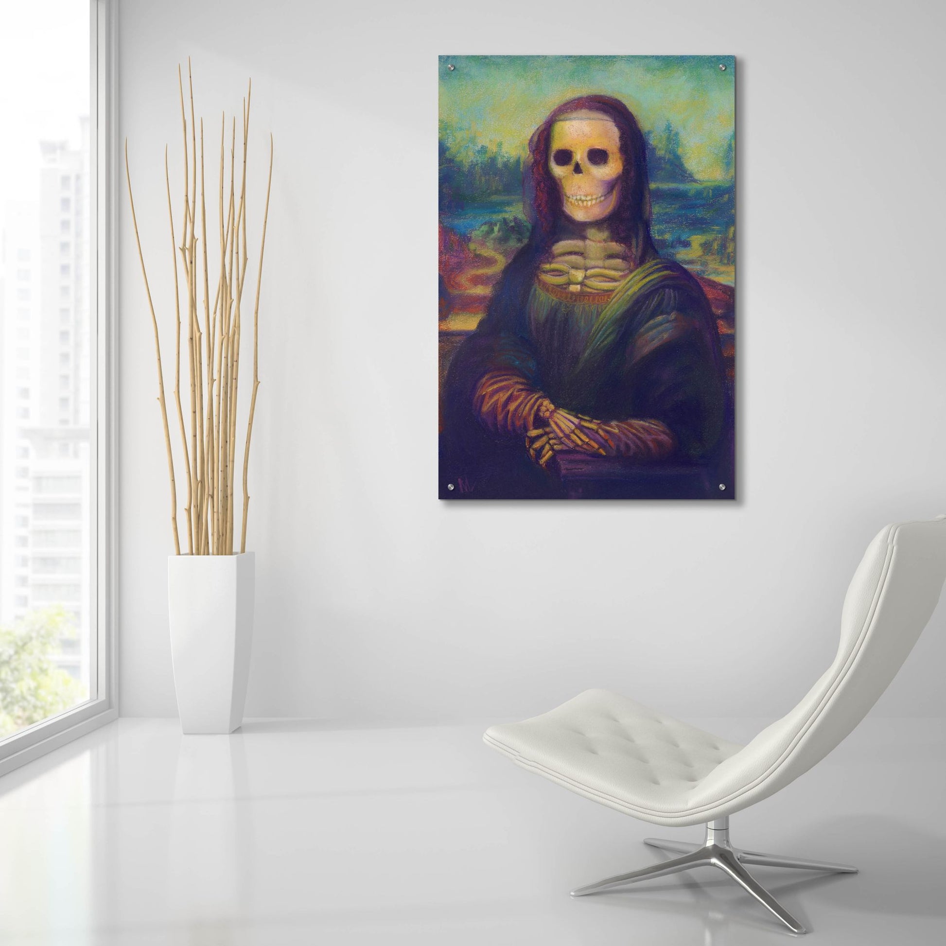 Epic Art 'Bona Lisa' by Marie Marfia Fine Art, Acrylic Glass Wall Art,24x36