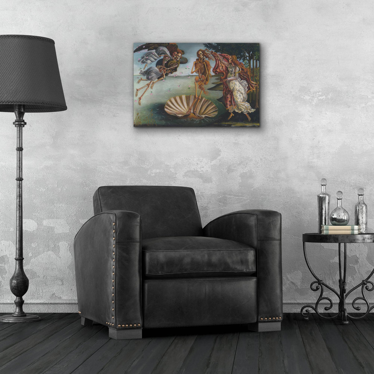 Epic Art 'Skelly on the Half Shell' by Marie Marfia Fine Art, Acrylic Glass Wall Art,24x16