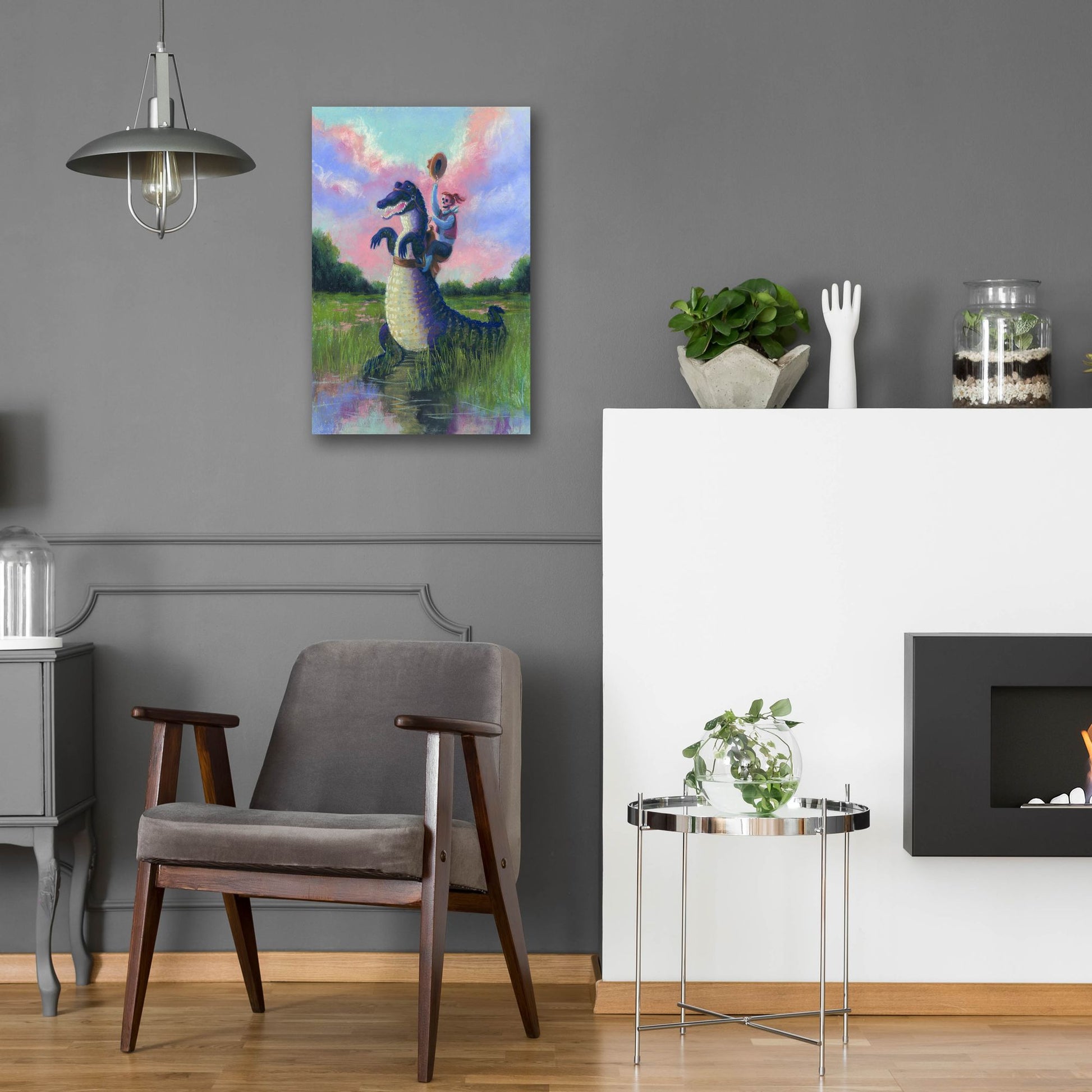 Epic Art 'Forever Your Gator Girl' by Marie Marfia Fine Art, Acrylic Glass Wall Art,16x24