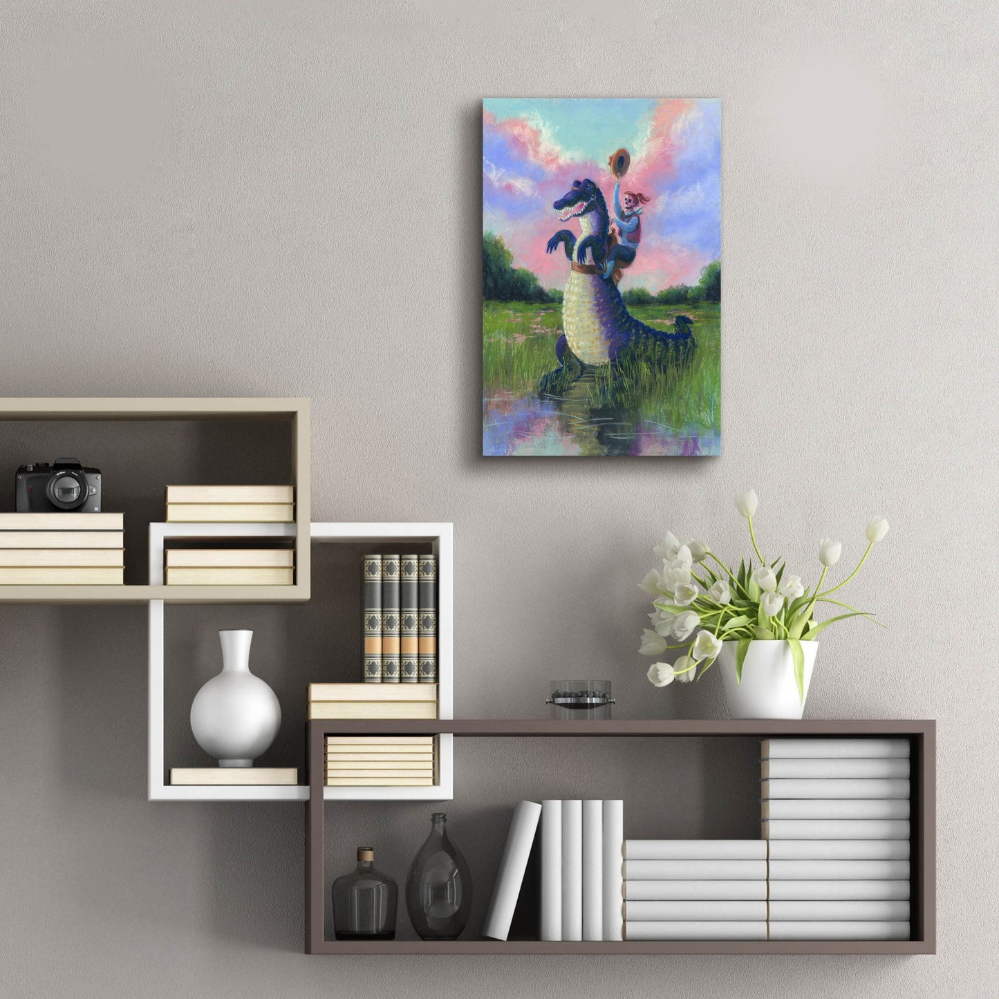 Epic Art 'Forever Your Gator Girl' by Marie Marfia Fine Art, Acrylic Glass Wall Art,16x24