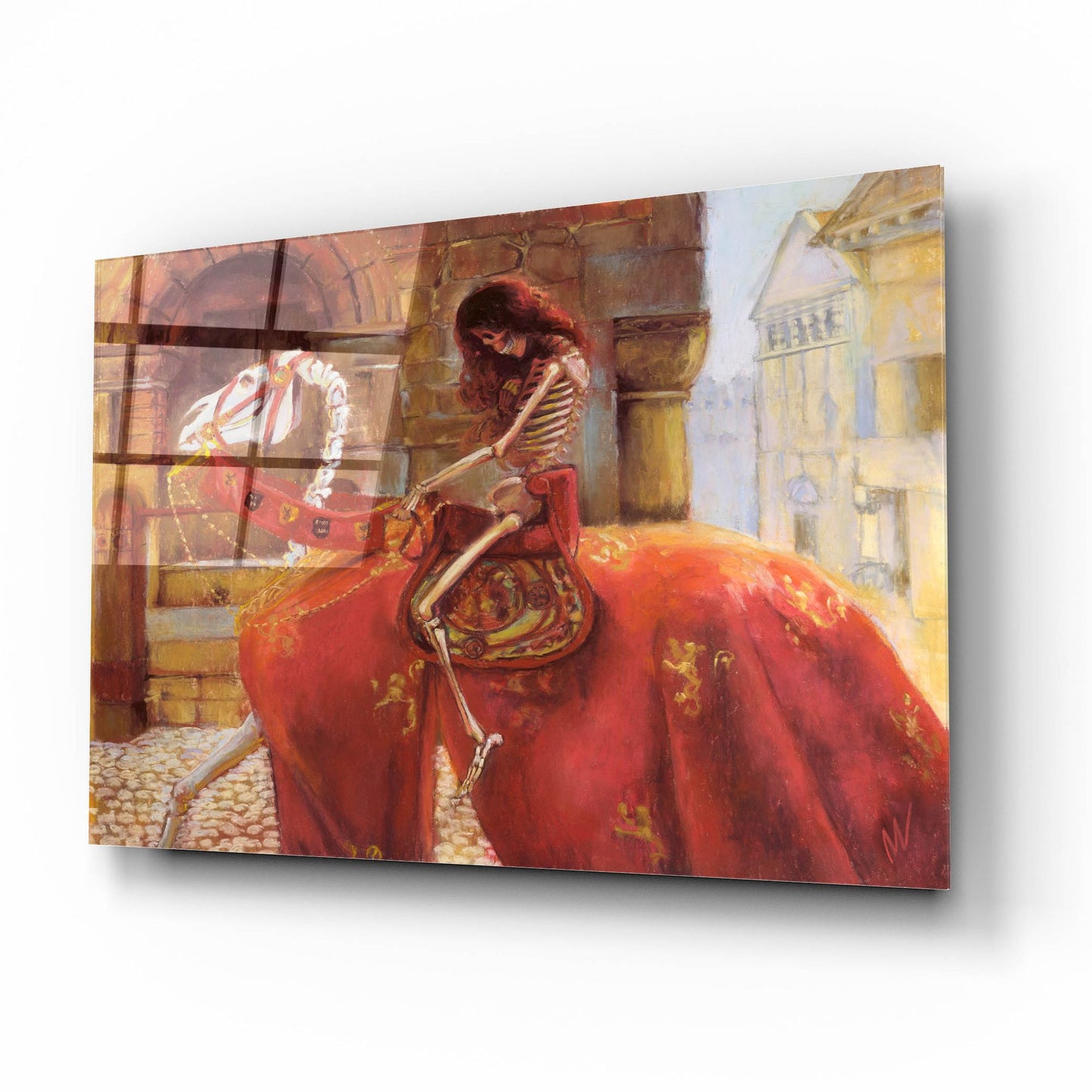 Epic Art 'Skelly Godiva' by Marie Marfia Fine Art, Acrylic Glass Wall Art,16x12