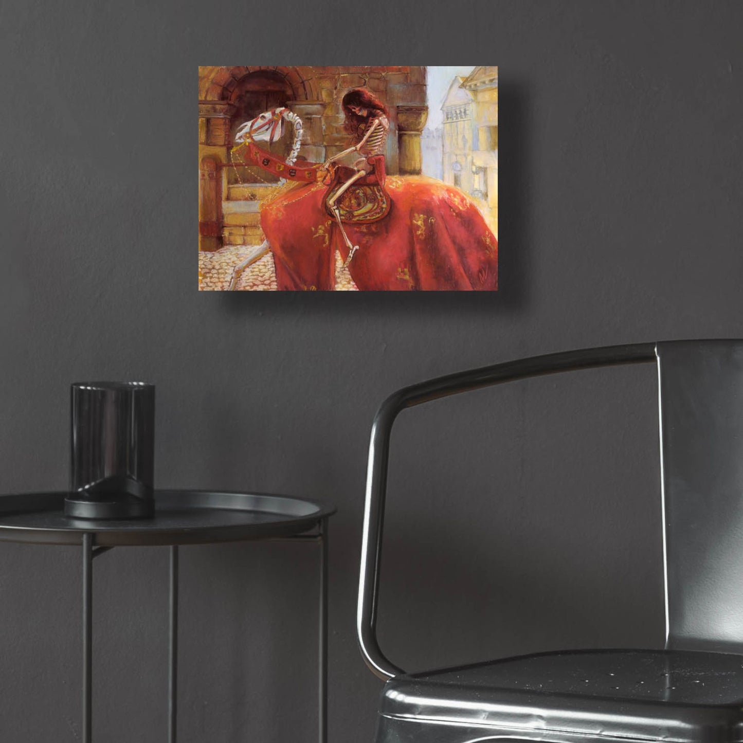 Epic Art 'Skelly Godiva' by Marie Marfia Fine Art, Acrylic Glass Wall Art,16x12