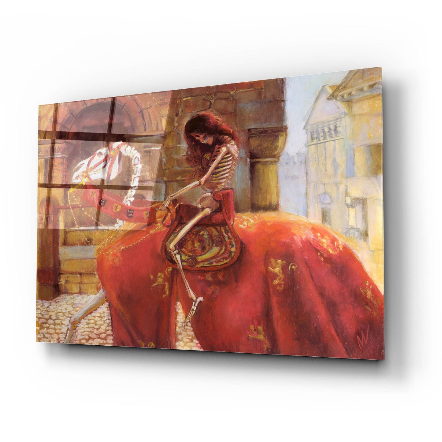 Epic Art 'Skelly Godiva' by Marie Marfia Fine Art, Acrylic Glass Wall Art,24x16