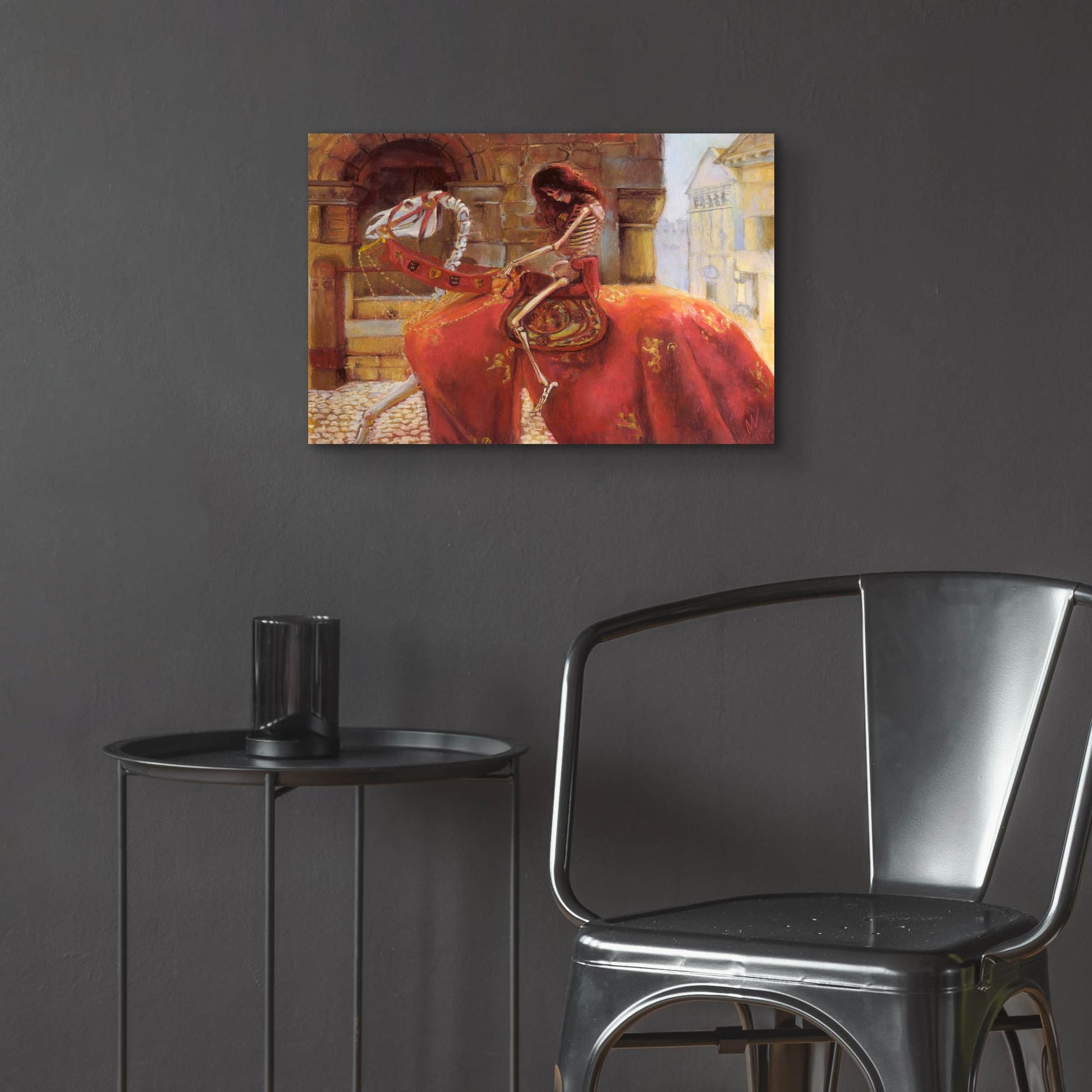 Epic Art 'Skelly Godiva' by Marie Marfia Fine Art, Acrylic Glass Wall Art,24x16