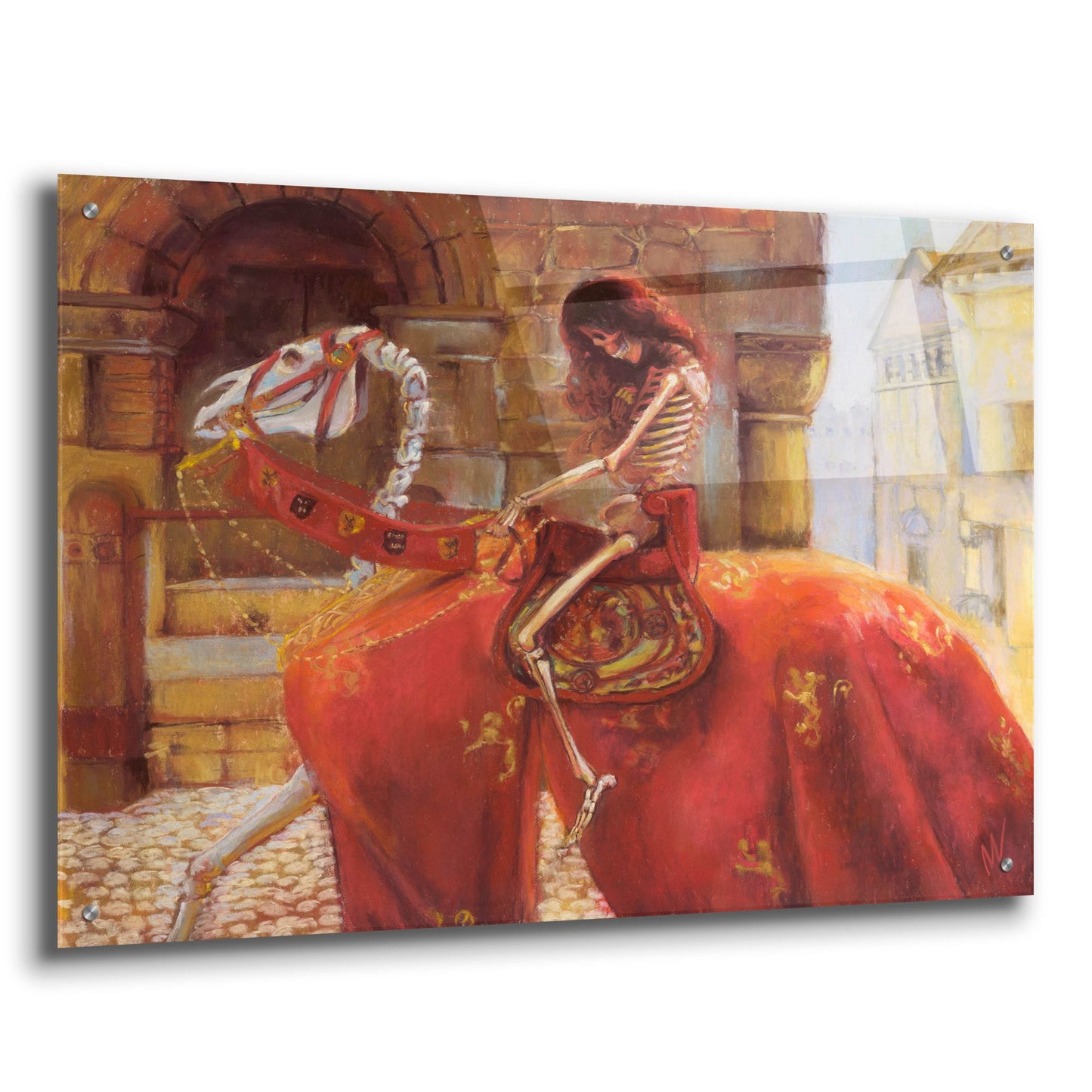 Epic Art 'Skelly Godiva' by Marie Marfia Fine Art, Acrylic Glass Wall Art,36x24