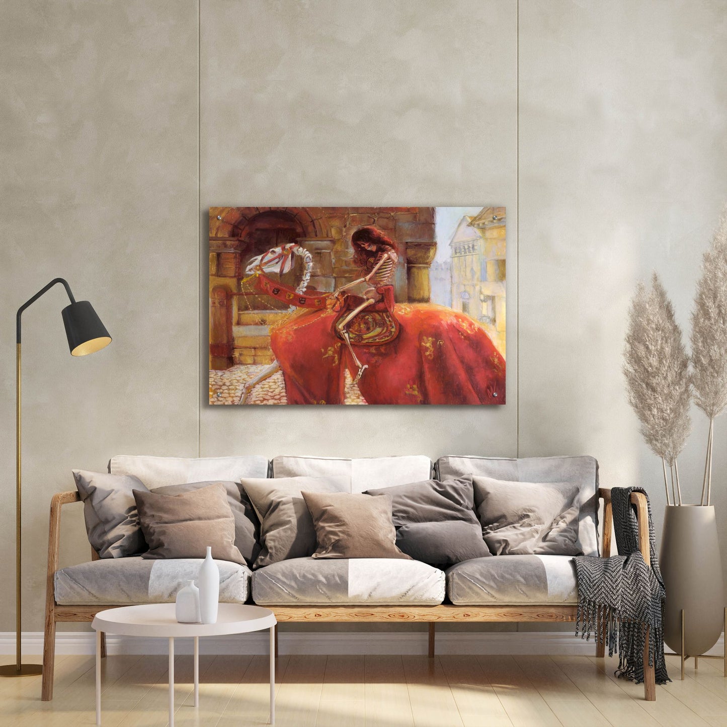 Epic Art 'Skelly Godiva' by Marie Marfia Fine Art, Acrylic Glass Wall Art,36x24