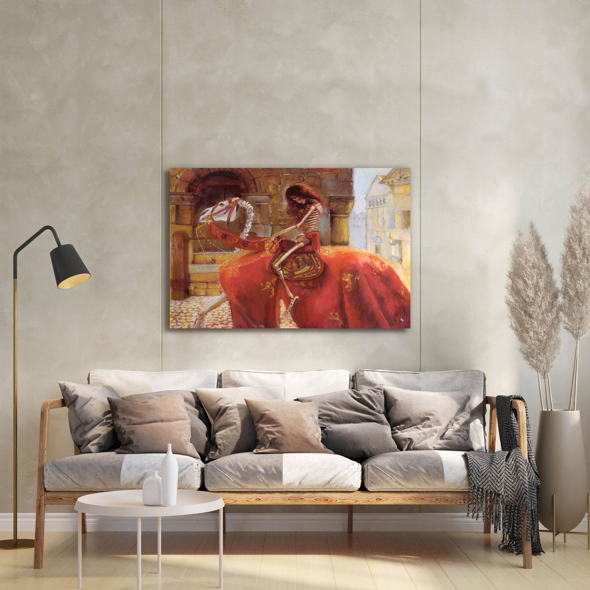 Epic Art 'Skelly Godiva' by Marie Marfia Fine Art, Acrylic Glass Wall Art,36x24