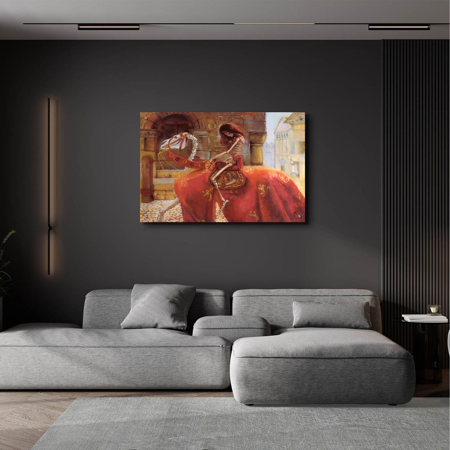 Epic Art 'Skelly Godiva' by Marie Marfia Fine Art, Acrylic Glass Wall Art,36x24