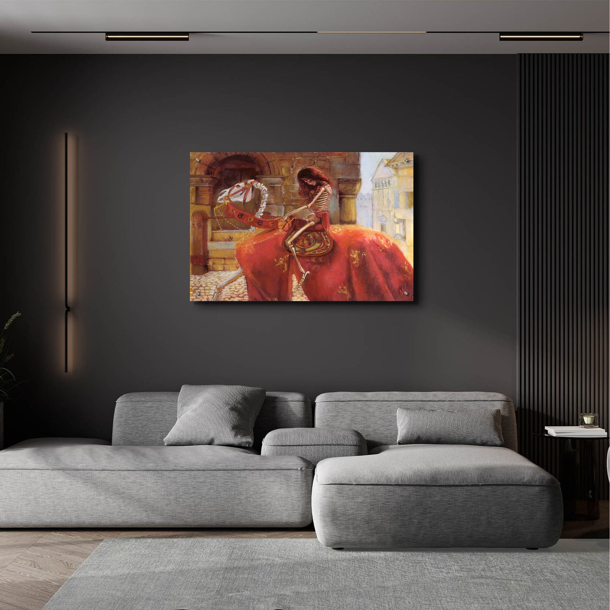 Epic Art 'Skelly Godiva' by Marie Marfia Fine Art, Acrylic Glass Wall Art,36x24