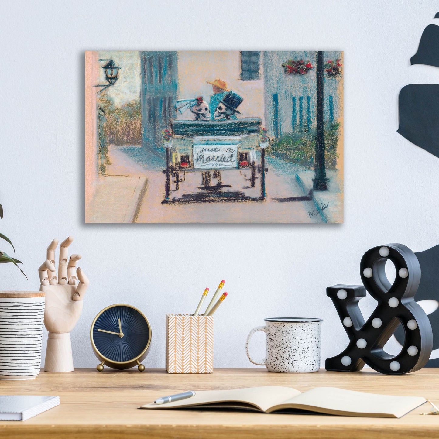 Epic Art 'Happily Ever After' by Marie Marfia Fine Art, Acrylic Glass Wall Art,16x12