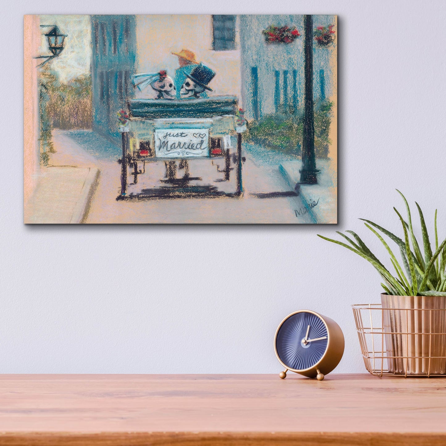 Epic Art 'Happily Ever After' by Marie Marfia Fine Art, Acrylic Glass Wall Art,16x12