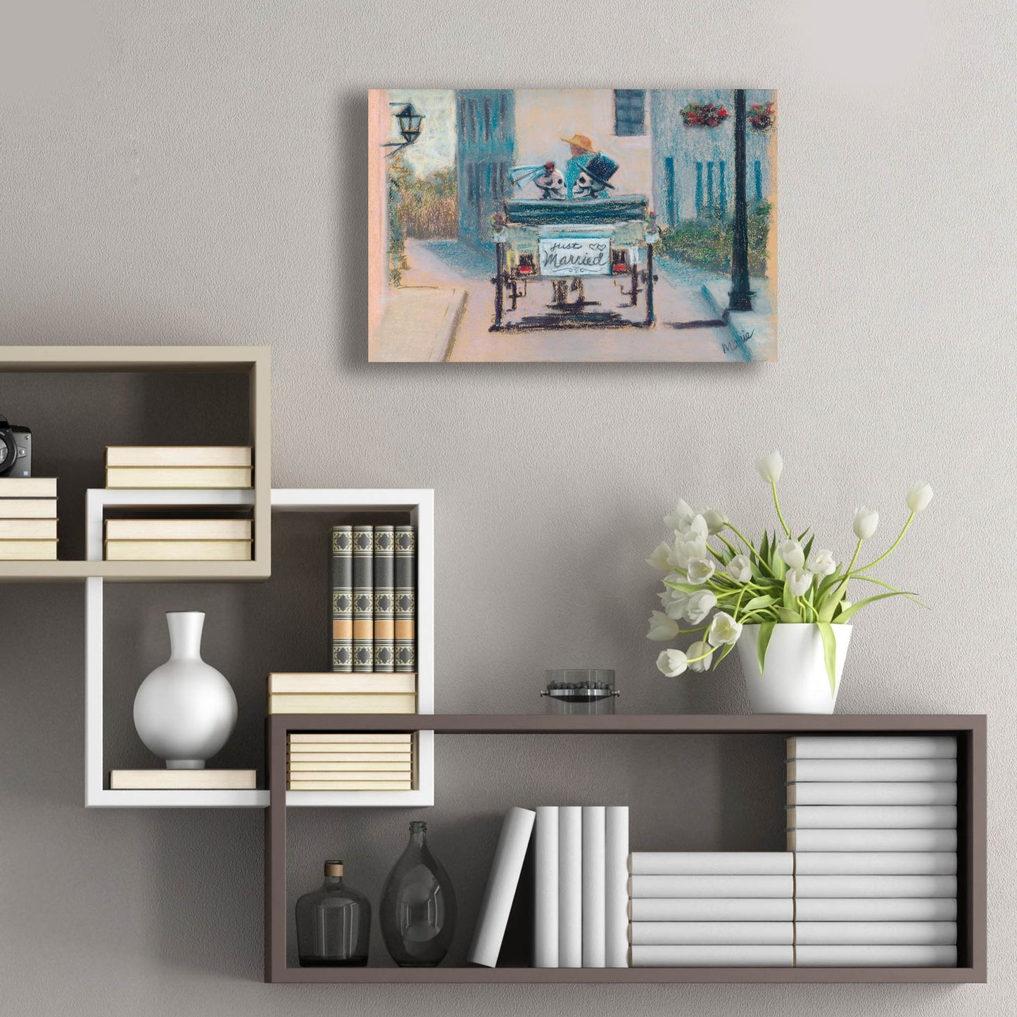 Epic Art 'Happily Ever After' by Marie Marfia Fine Art, Acrylic Glass Wall Art,24x16