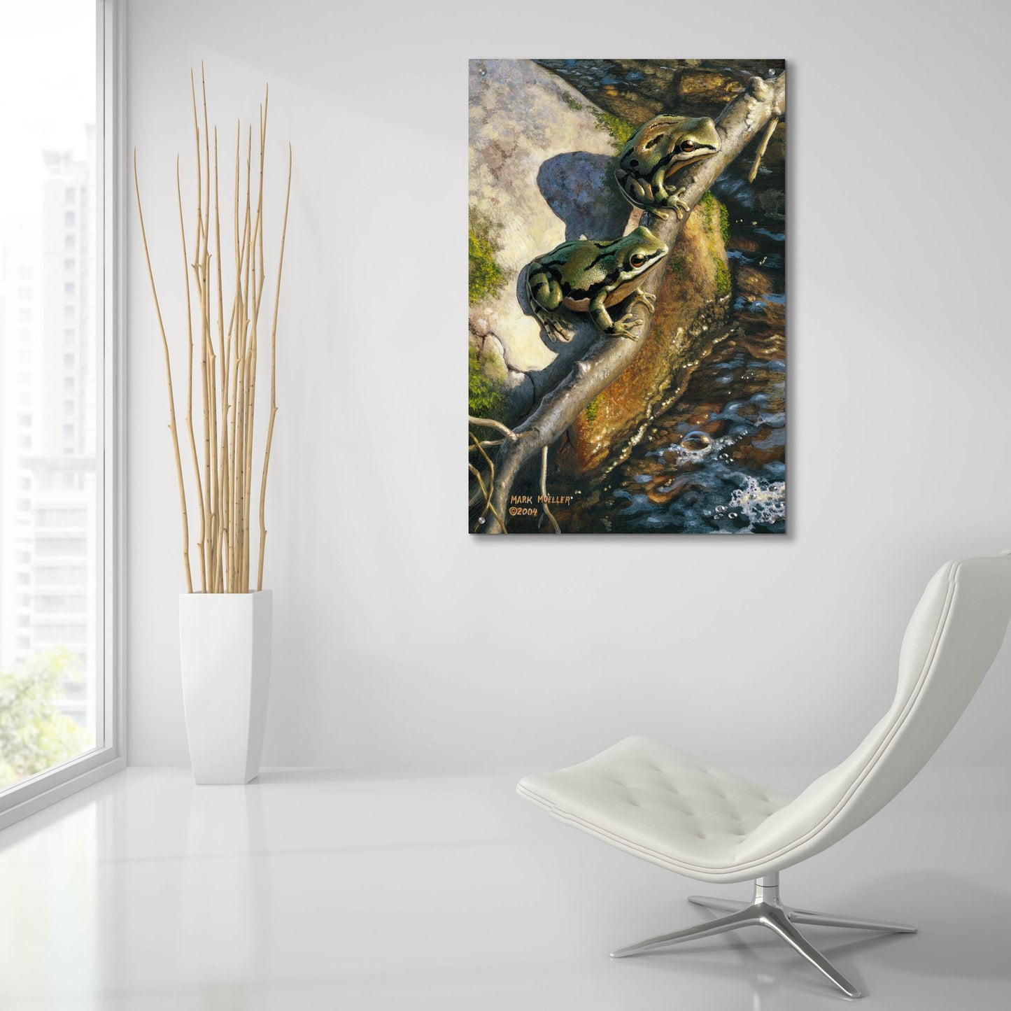 Epic Art 'Arizona Tree Frogs' by Mark Mueller Wildlife Art, Acrylic Glass Wall Art,24x36