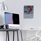 Epic Art 'Fire and Ice - Cardinal' by Mark Mueller Wildlife Art, Acrylic Glass Wall Art,12x16