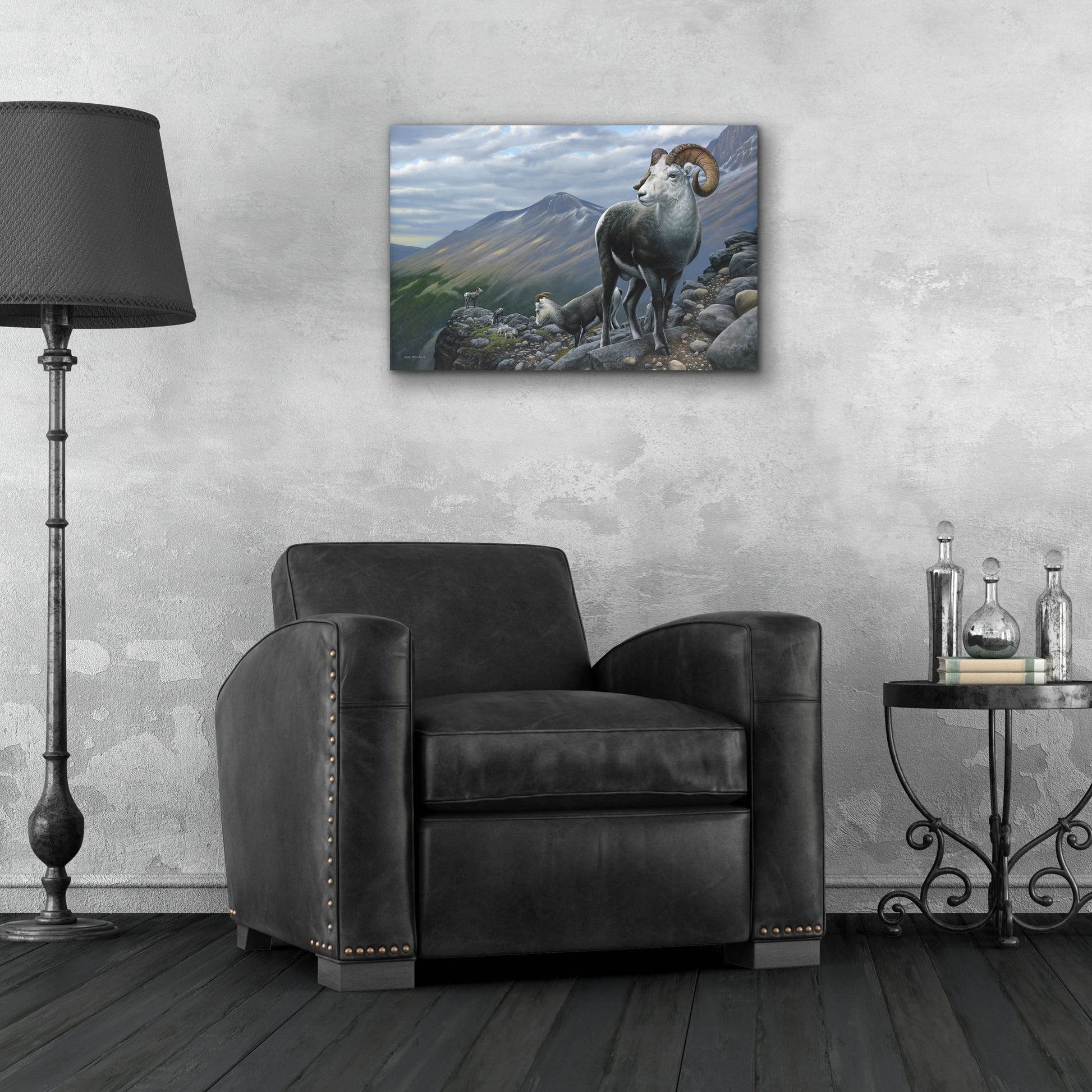 Epic Art 'Generations - Stone Sheep' by Mark Mueller Wildlife Art, Acrylic Glass Wall Art,24x16