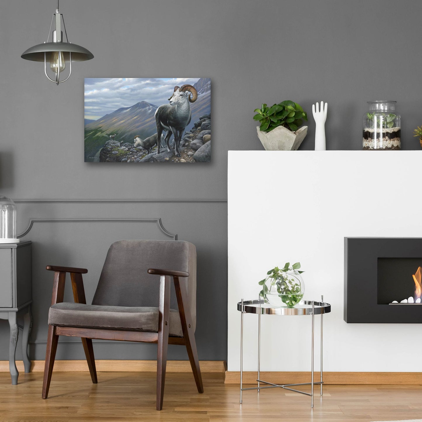 Epic Art 'Generations - Stone Sheep' by Mark Mueller Wildlife Art, Acrylic Glass Wall Art,24x16